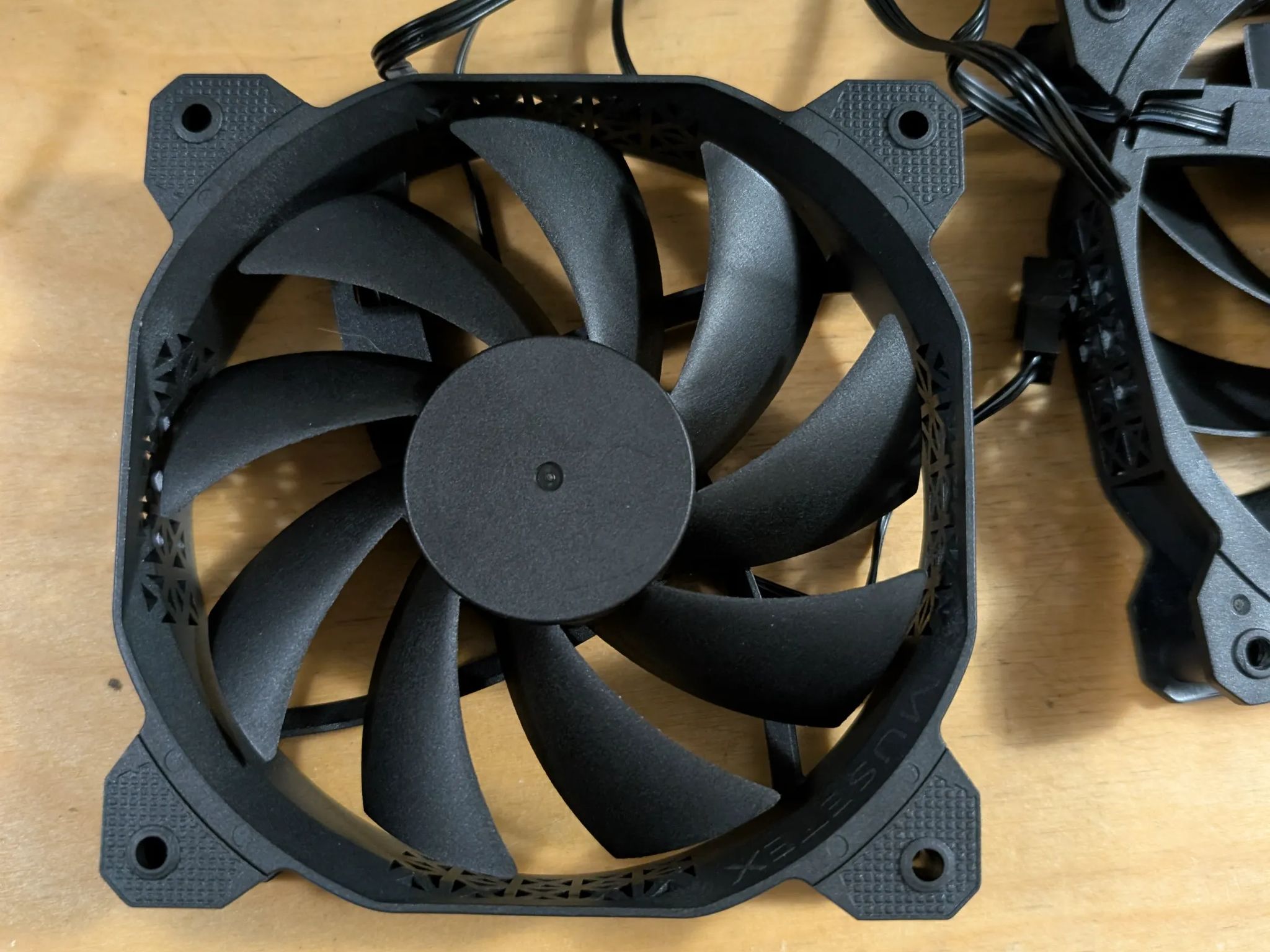 3x Musetex Black 120mm case fans