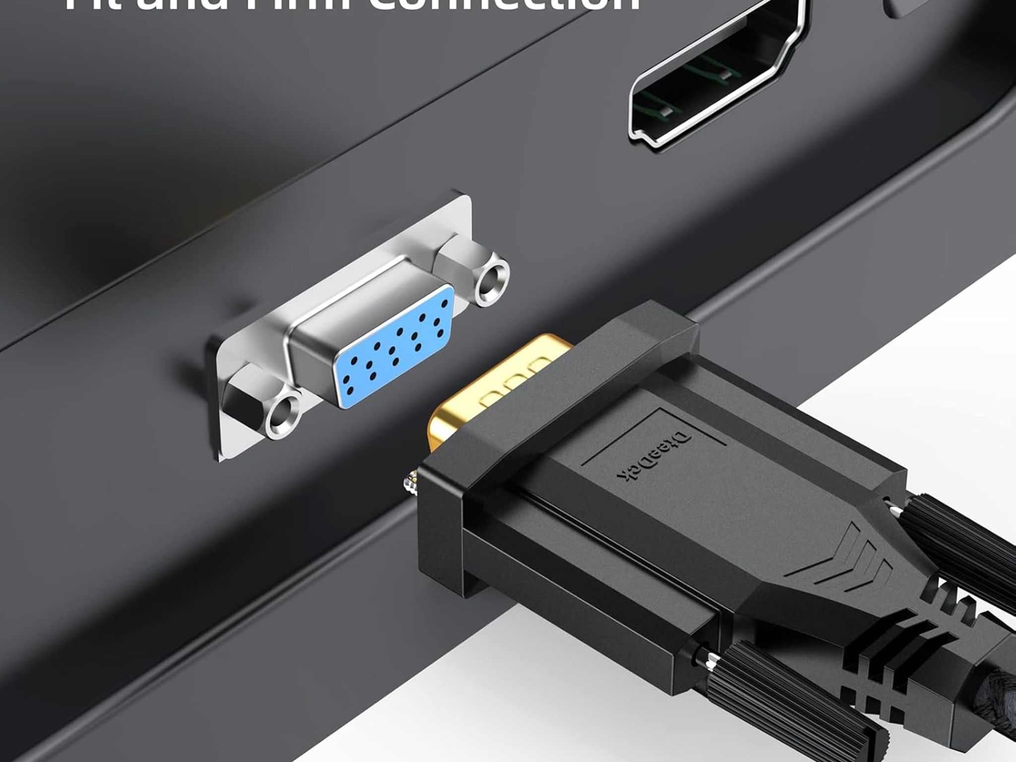 DisplayPort to VGA Cable 6ft Display Port DP to VGA 1080P@60Hz Adapter Converter Male 2 male Braided