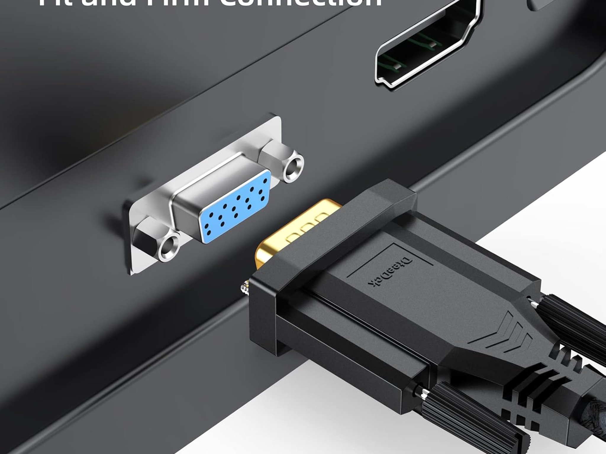 DisplayPort to VGA Cable 6ft Display Port DP to VGA 1080P@60Hz Adapter Converter Male 2 male Braided