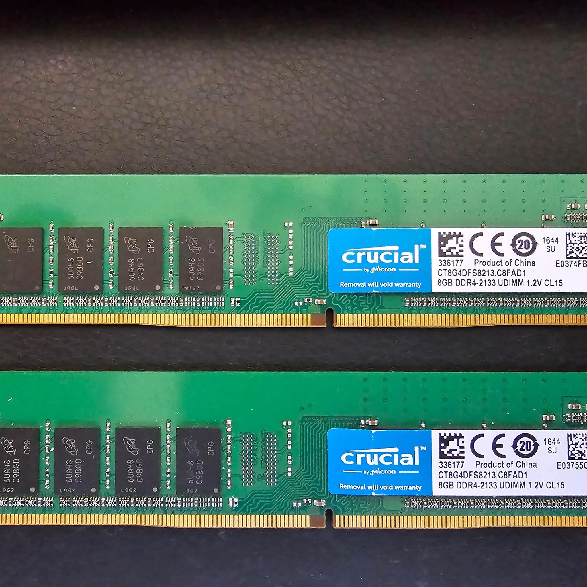 Crucial 2 x 8GB Single DDR4 2133 MT/s (PC4-17000)