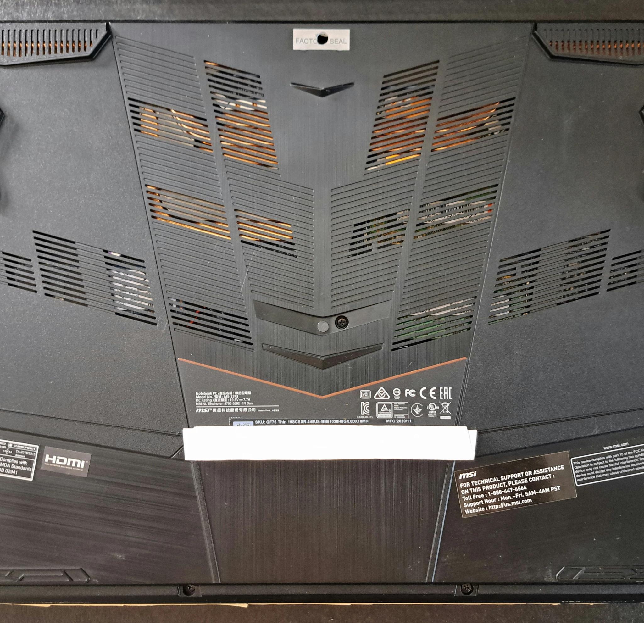 MSI GF75 Thin - i5-10300H, GTX 1650Ti 16GB RAM, 512GB NVMe - EXCELLENT CONDITION!