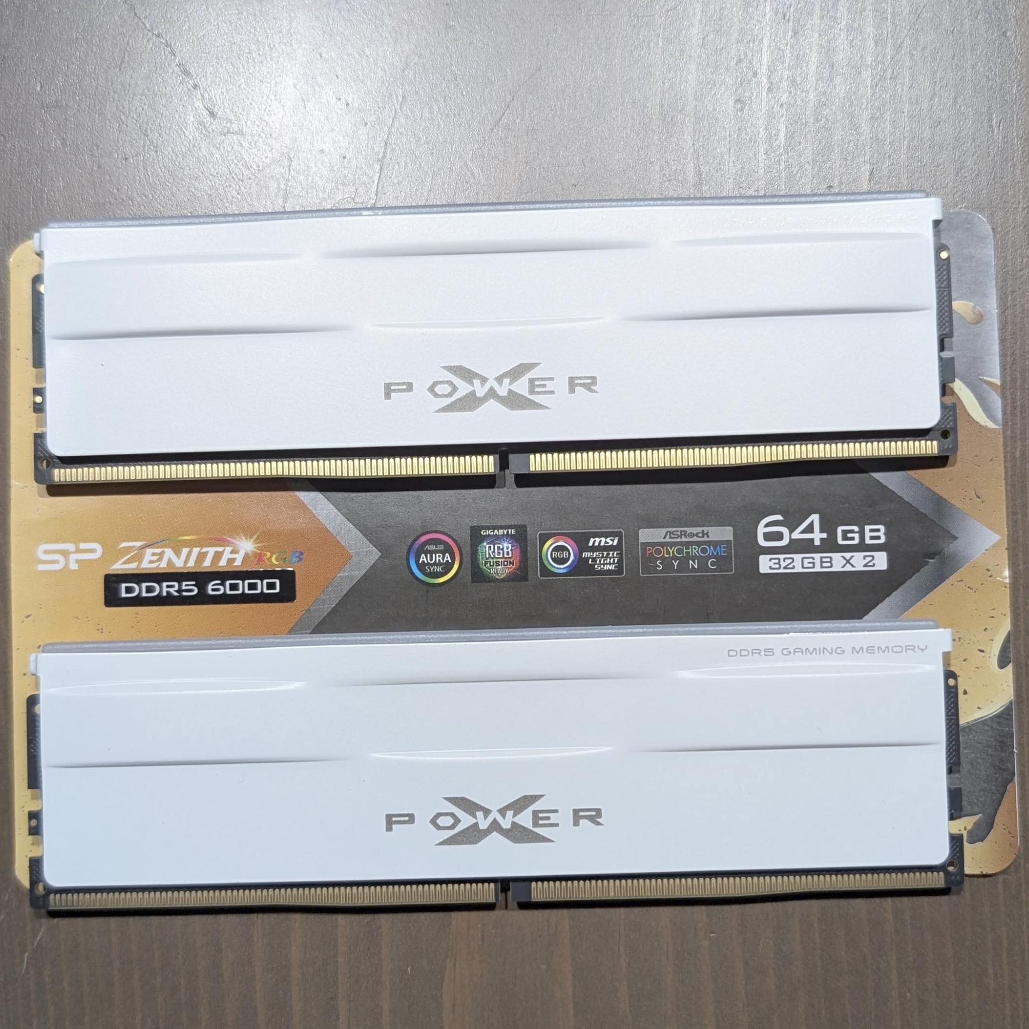 Silicon Power XPOWER Zenith RGB Gaming 64 GB (2 x 32 GB) DDR5-6000 CL30 Memory