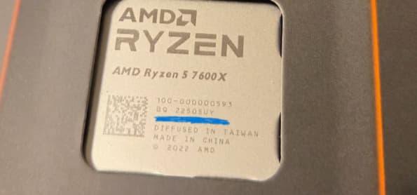 New Ryzen 5 7600x MSI PRO B650-S WiFi Motherboard