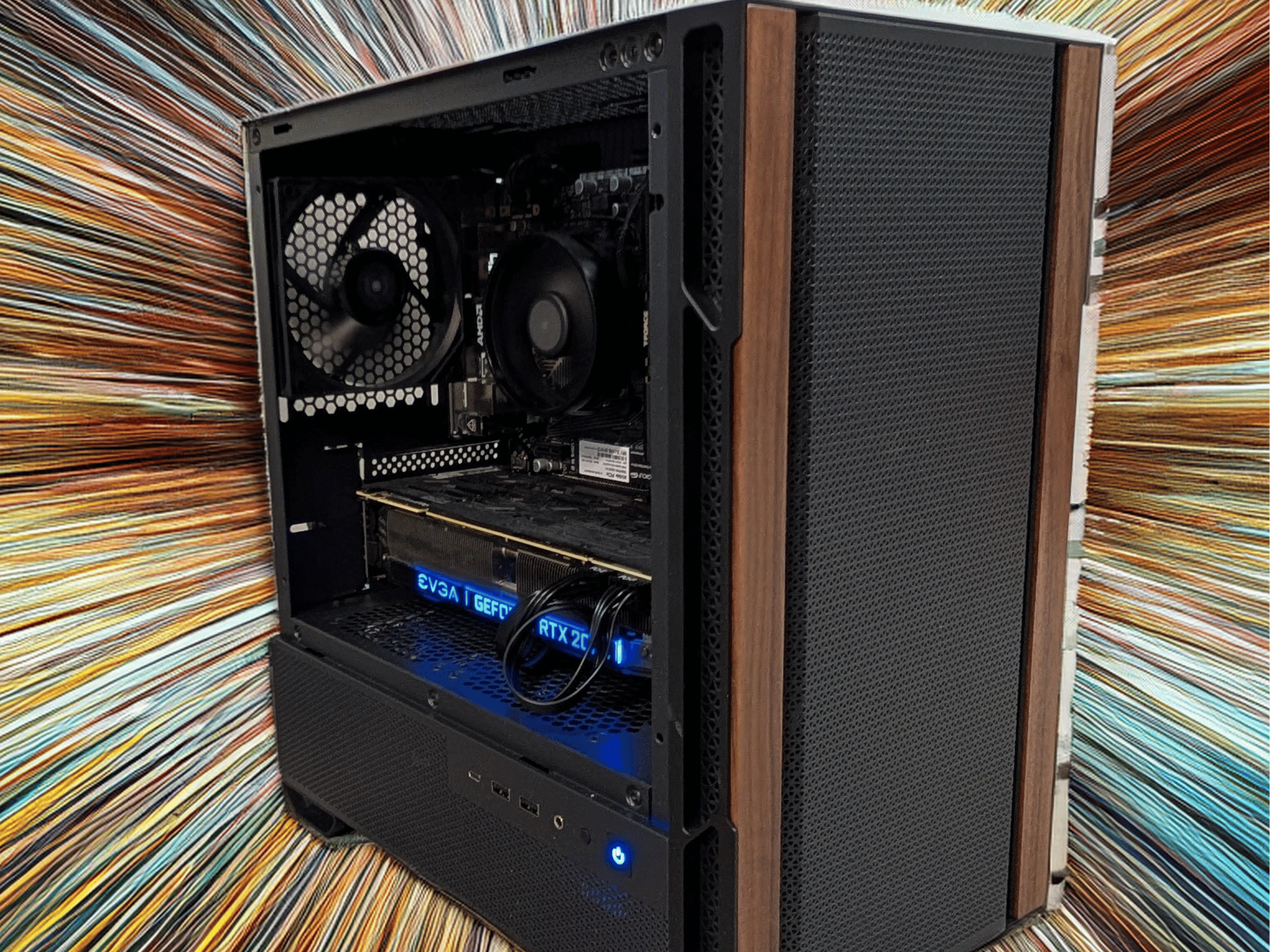 RGB-less 🪵Walnut🪵 Accented PC | Ryzen 5600G | RTX 2070 Super | 16GB DDR4 | 1.5TB Storage