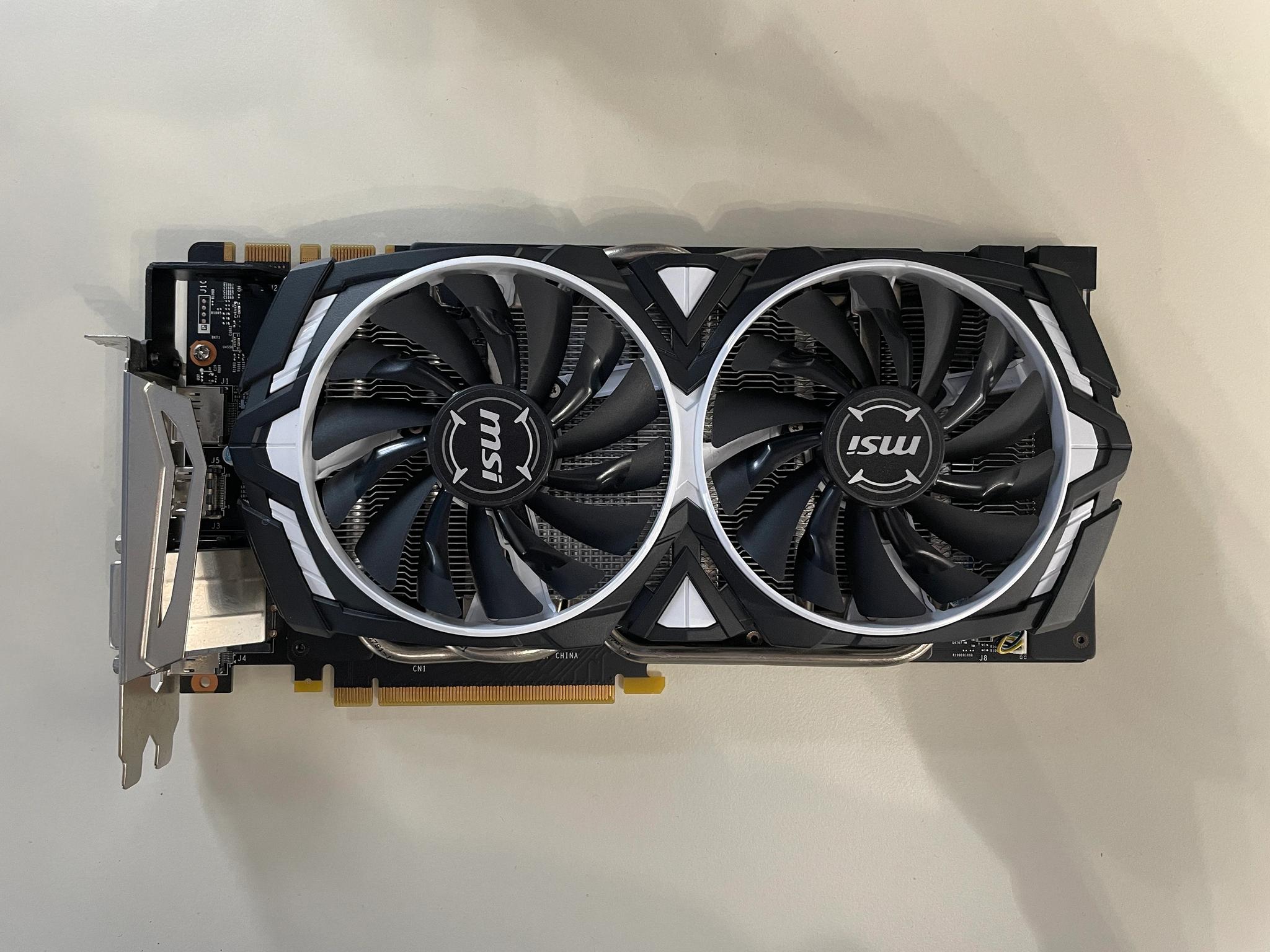 MSI GeForce GTX 1080 8GB GDDR5X PCI Express 3.0 x16 SLI Support ATX Video Card GTX 1080 ARMOR 8G OC