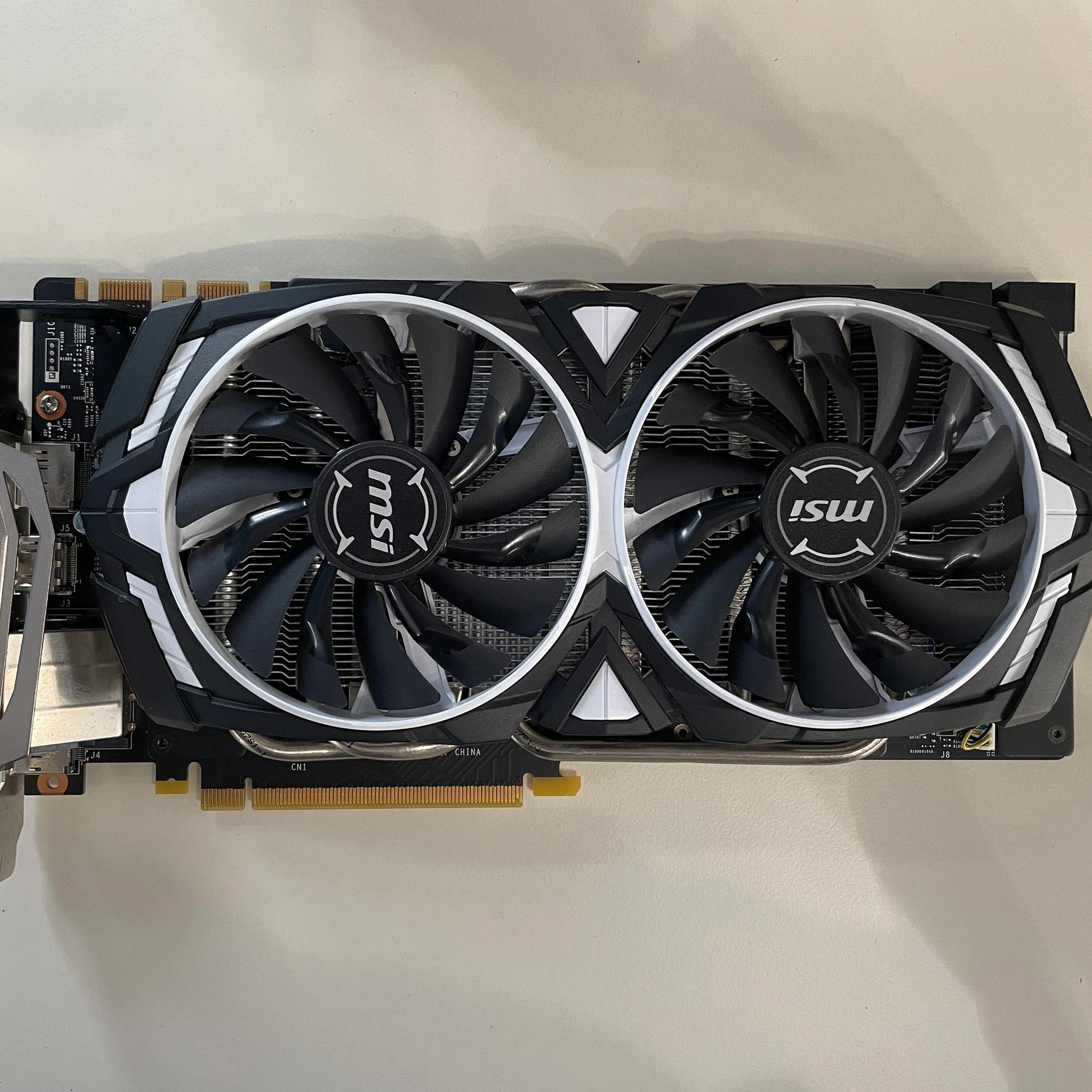 MSI GeForce GTX 1080 8GB GDDR5X PCI Express 3.0 x16 SLI Support ATX Video Card GTX 1080 ARMOR 8G OC