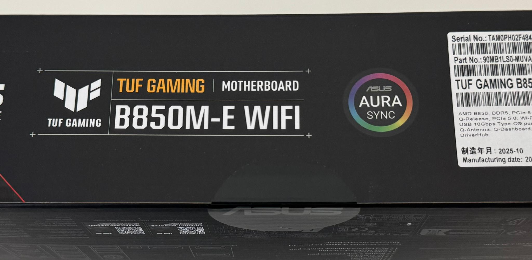 AMD Ryzen 7 7800X3D CPU + ASUS TUF GAMING B850M-E WIFI Socket AM5 B850 Micro-ATX Motherboard Combo