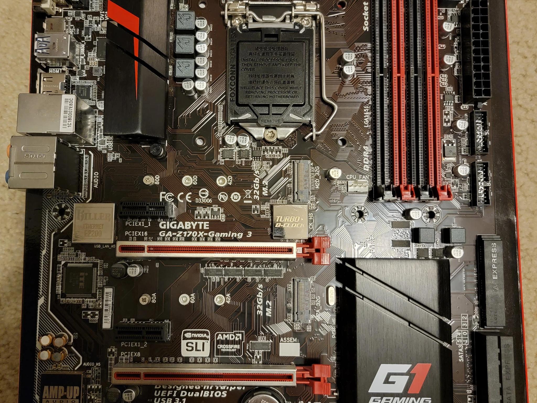 Gigabyte GA-Z170X-Gaming 3 LGA 1151 ATX Motherboard With Original Box