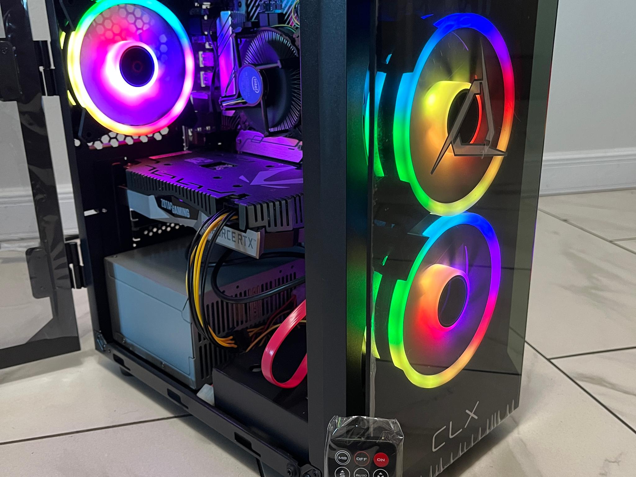 NVIDIA RTX 2060, Intel Core i3-10100, 16GB RAM, 2.2TB Storage, Gaming PC w/ Wi-Fi, BT & RGB Remote