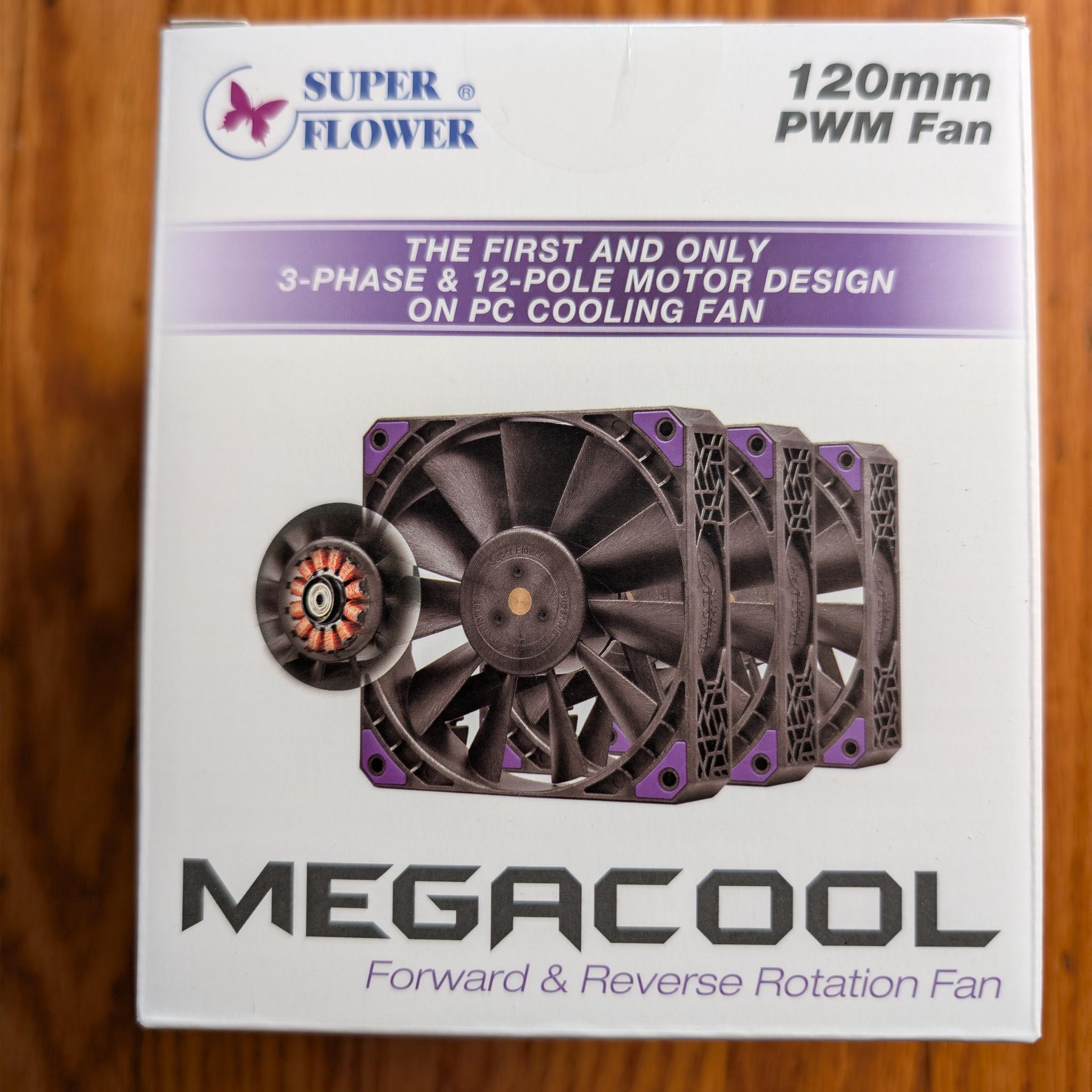 [BNIB] Super Flower MEGACOOL 3-Pack: 120mm, 30mm Thick, LCP(Noctua-Grade), Forward/Reverse