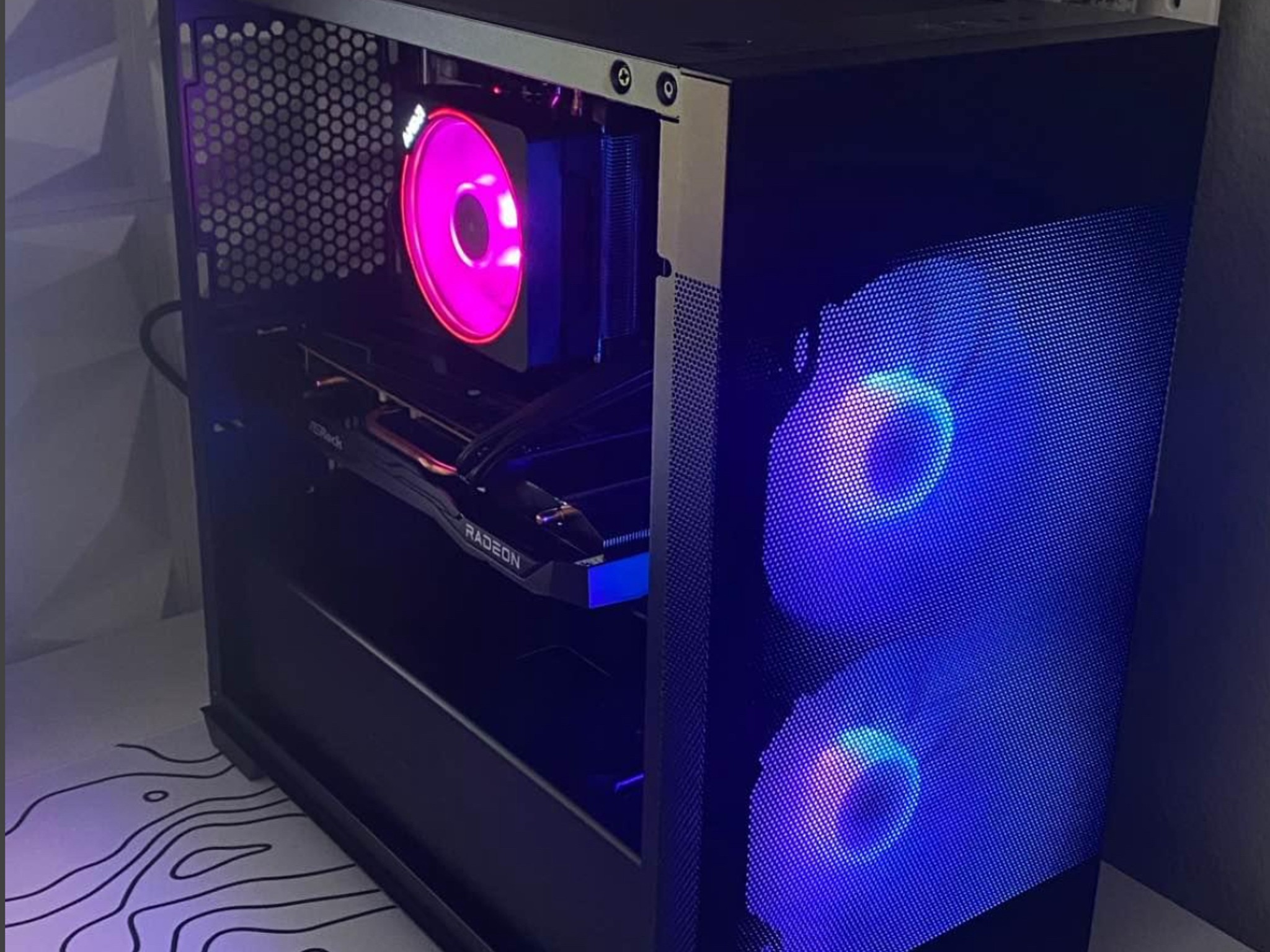 High End All Black Gaming Pc (5800x3D RX 7600 16GB RAM WIFI)