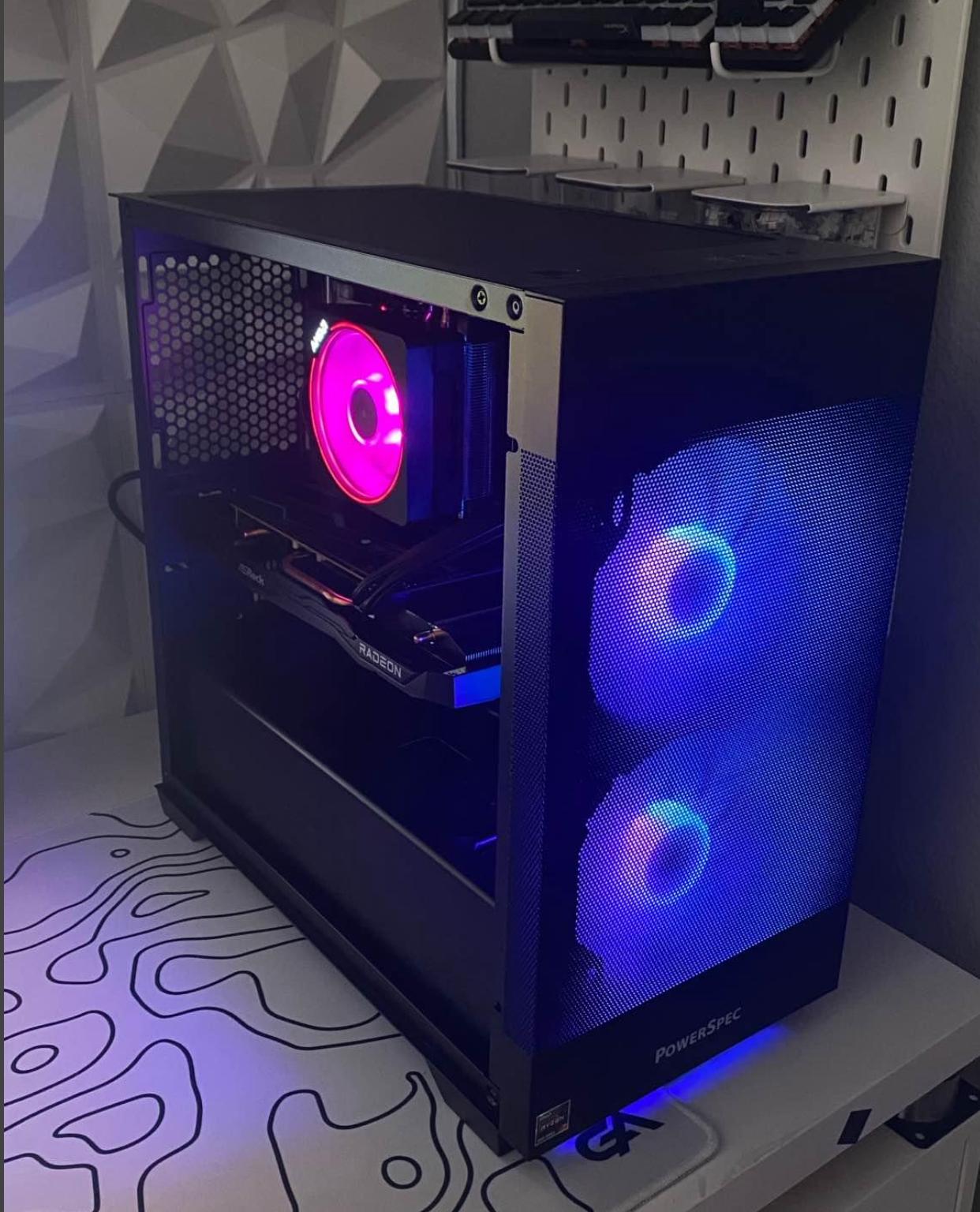 High End All Black Gaming Pc (5800x3D RX 7600 16GB RAM WIFI)