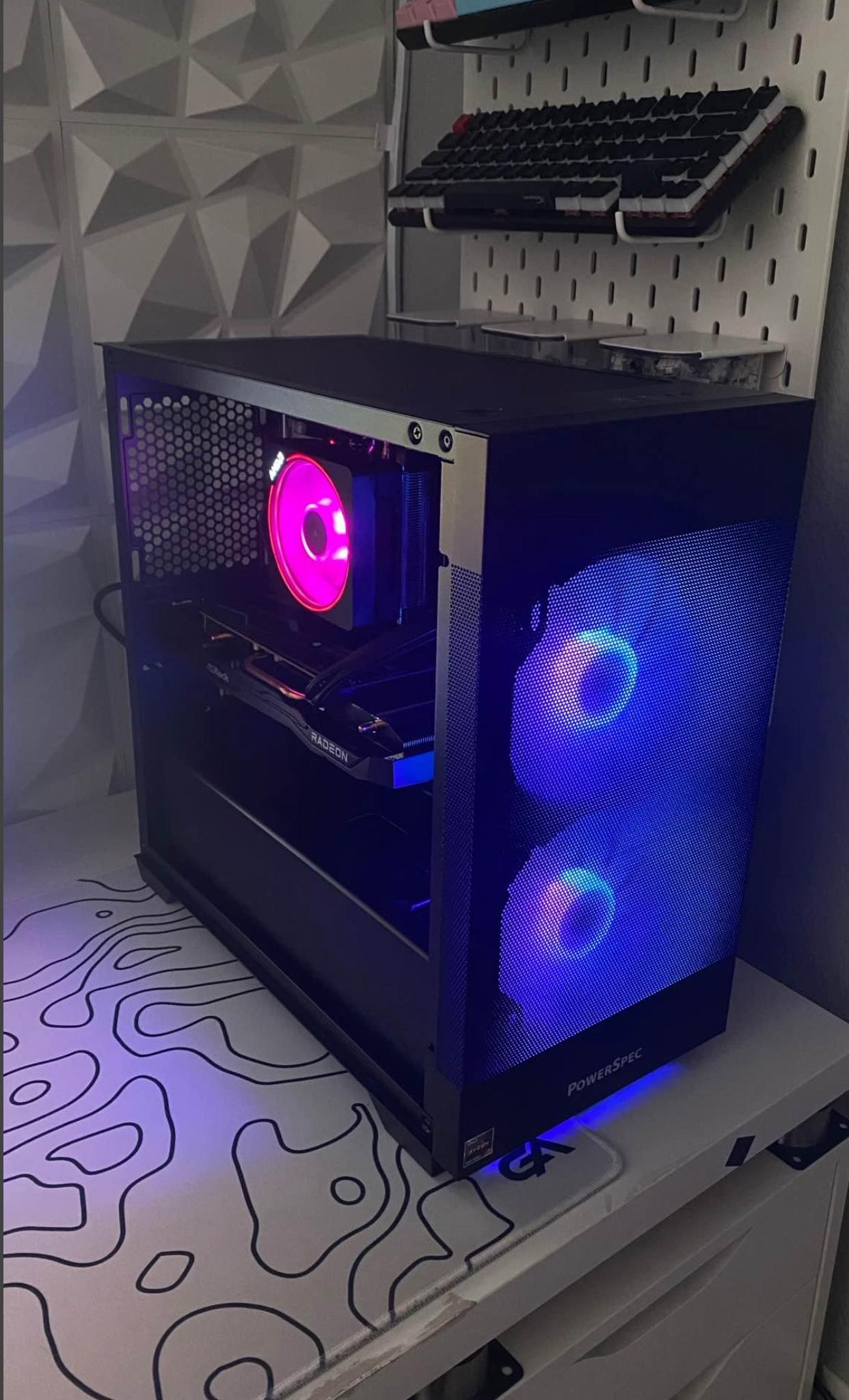High End All Black Gaming Pc (5800x3D RX 7600 16GB RAM WIFI)