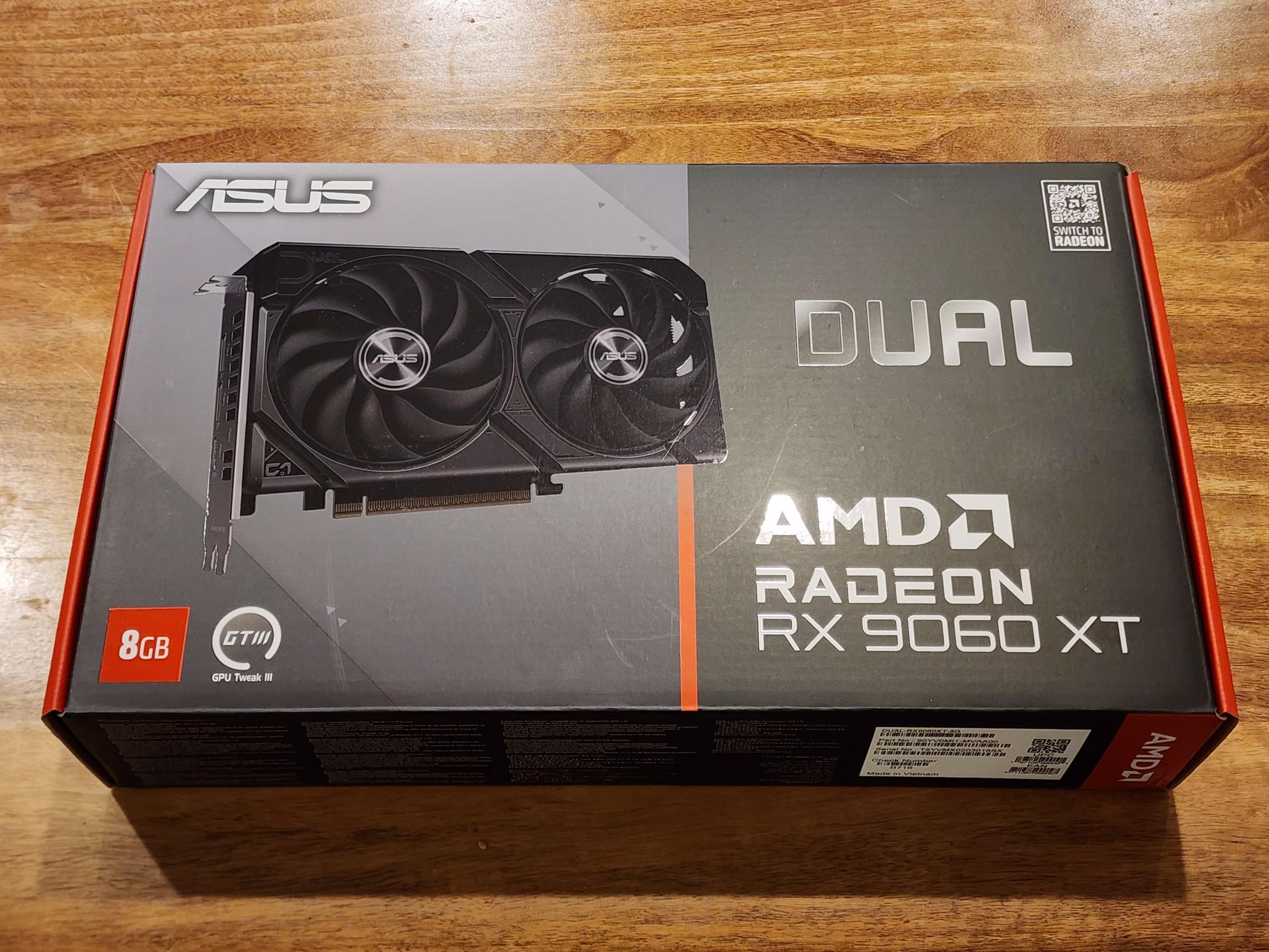 ASUS Dual Radeon RX 9060 XT 8GB 128-Bit GDDR6 PCI Express 5.0 Graphics Card DUAL-RX9060XT-8G
