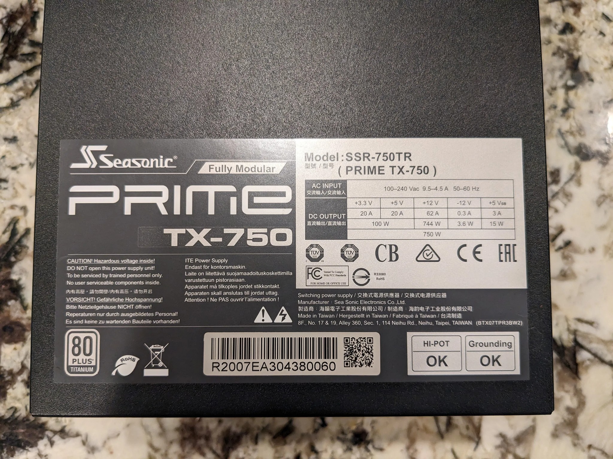 Seasonic Prime TX-750 80+ Titanium