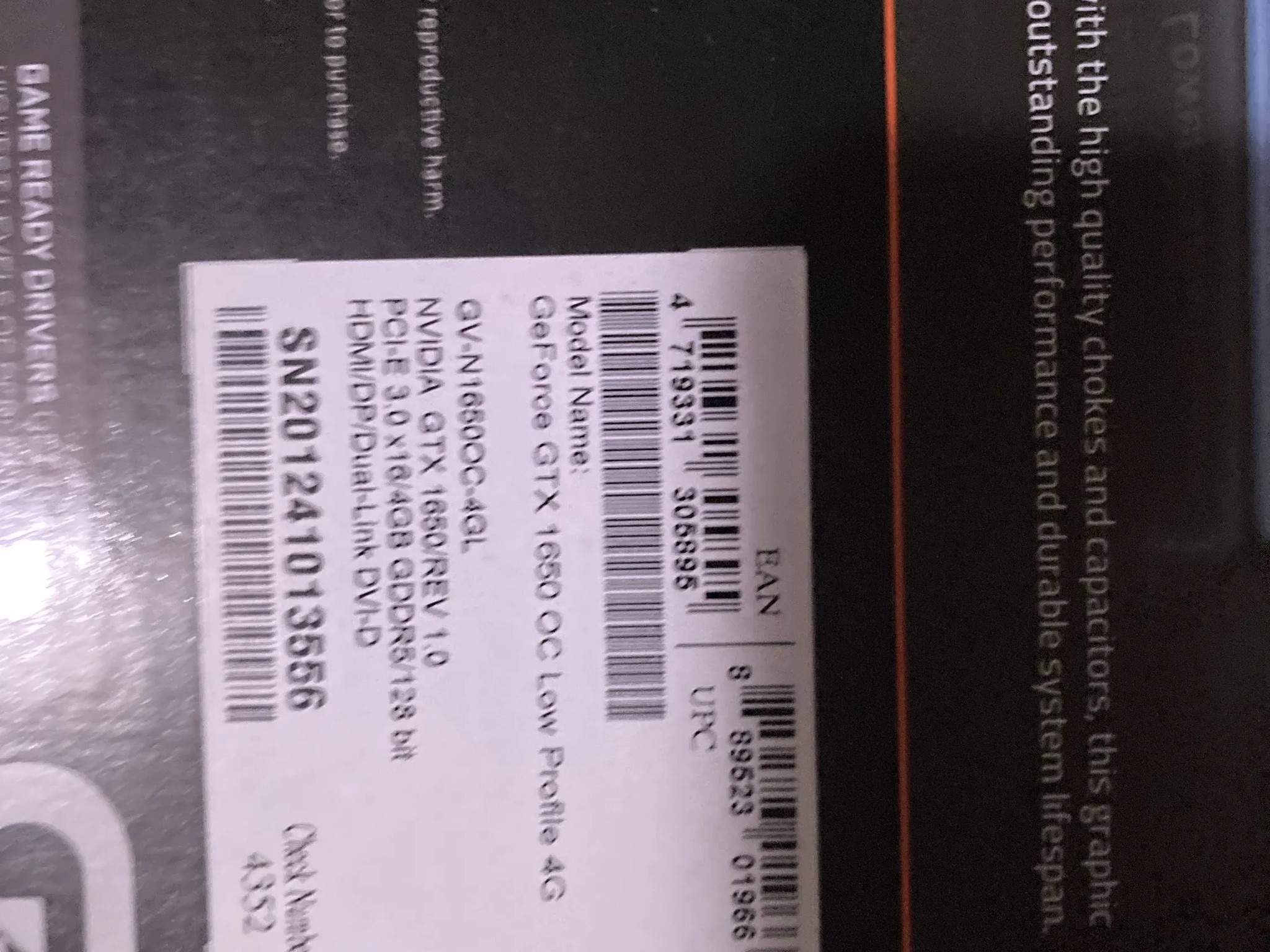Fantastic Condition Low-Profile Geforce GTX 1650! Like New!