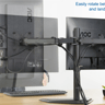 VIVO Dual Monitor Free-Standing Desk Stand