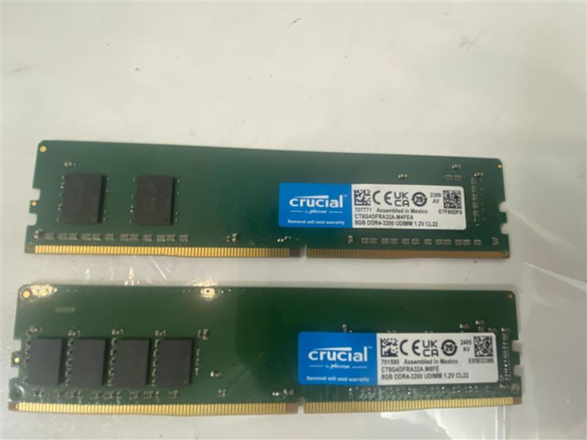 Crucial 16GB DDR4 RAM (2×8GB, 3200MHz) – Used, Tested