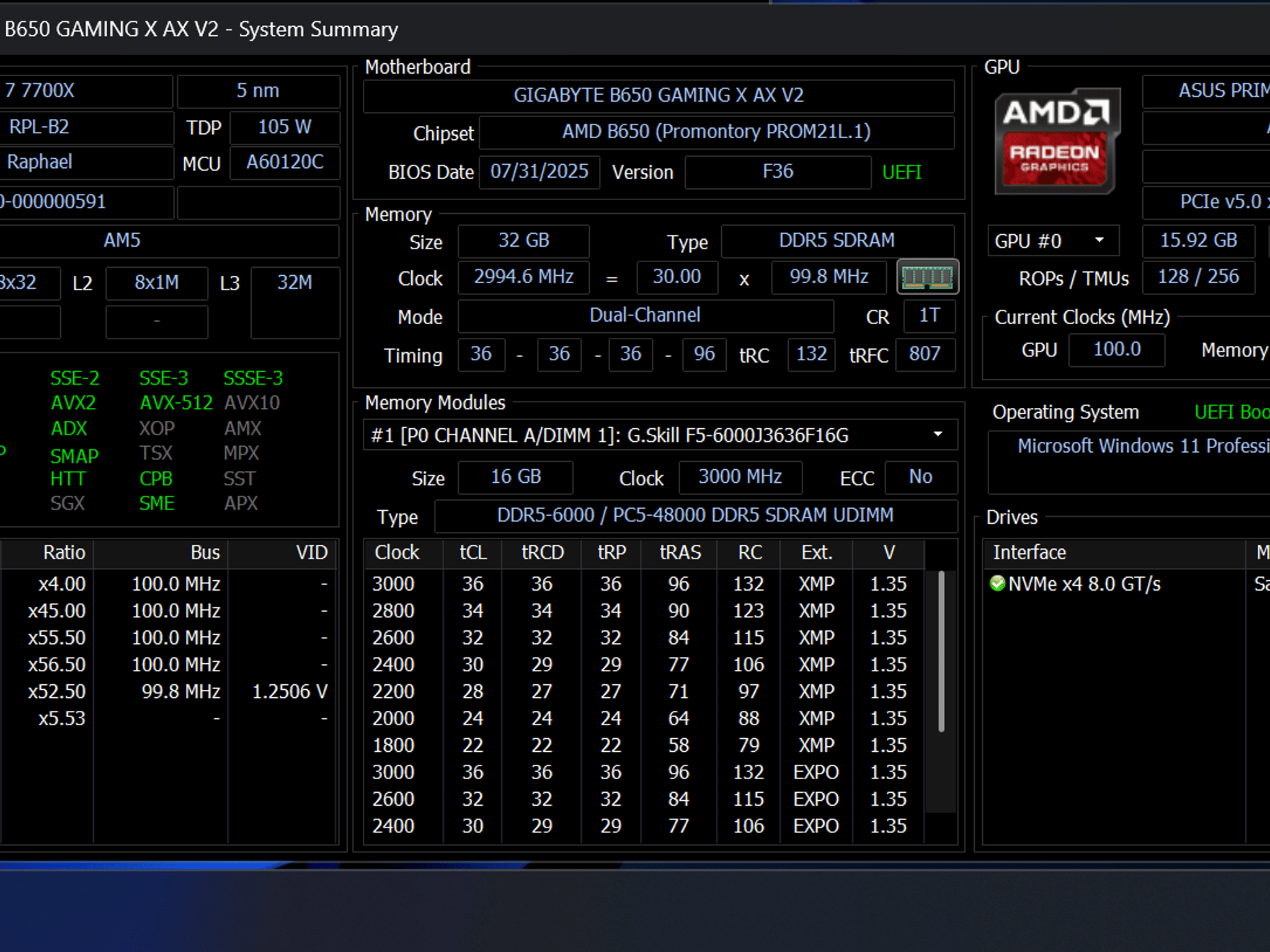 7700X | Asus Prime 9070XT | 32GB | 1TB | 1440P/4K Build