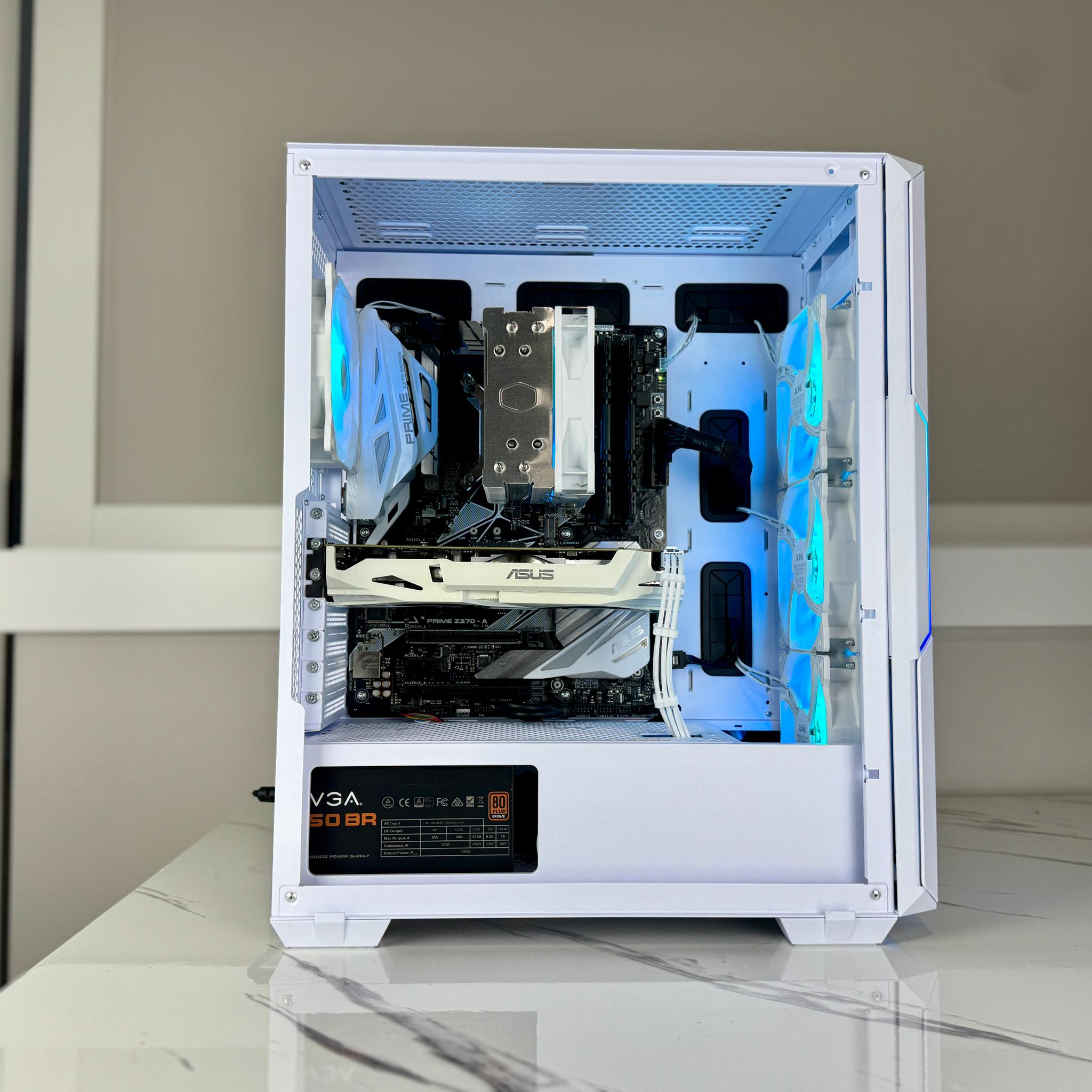 White Budget Beast! Intel i5 GTX 1060, 16GB 1080P Gaming/Streaming PC