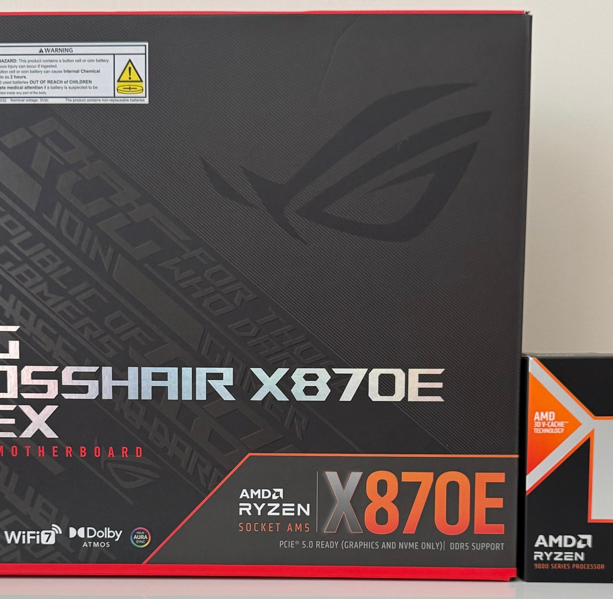ASUS ROG CROSSHAIR X870E APEX AMD AM5 ATX motherboard + AMD Ryzen 7 9800X3D CPU Combo