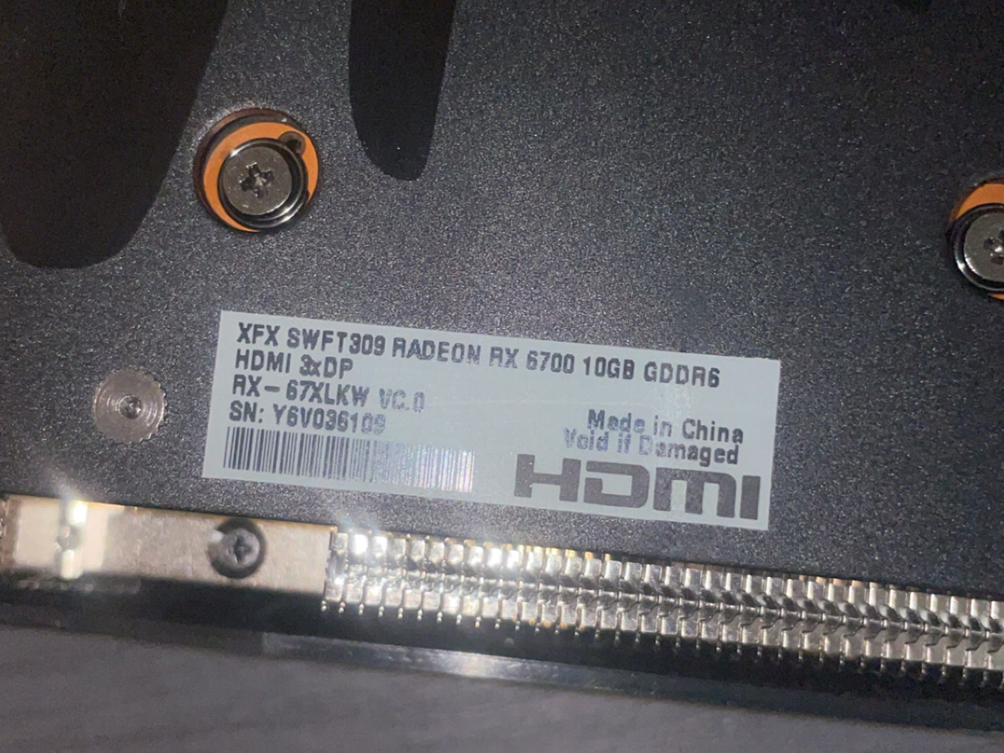 XFX AMD Radeon RX 6700 Gaming 10GB Graphics Card GPU Used