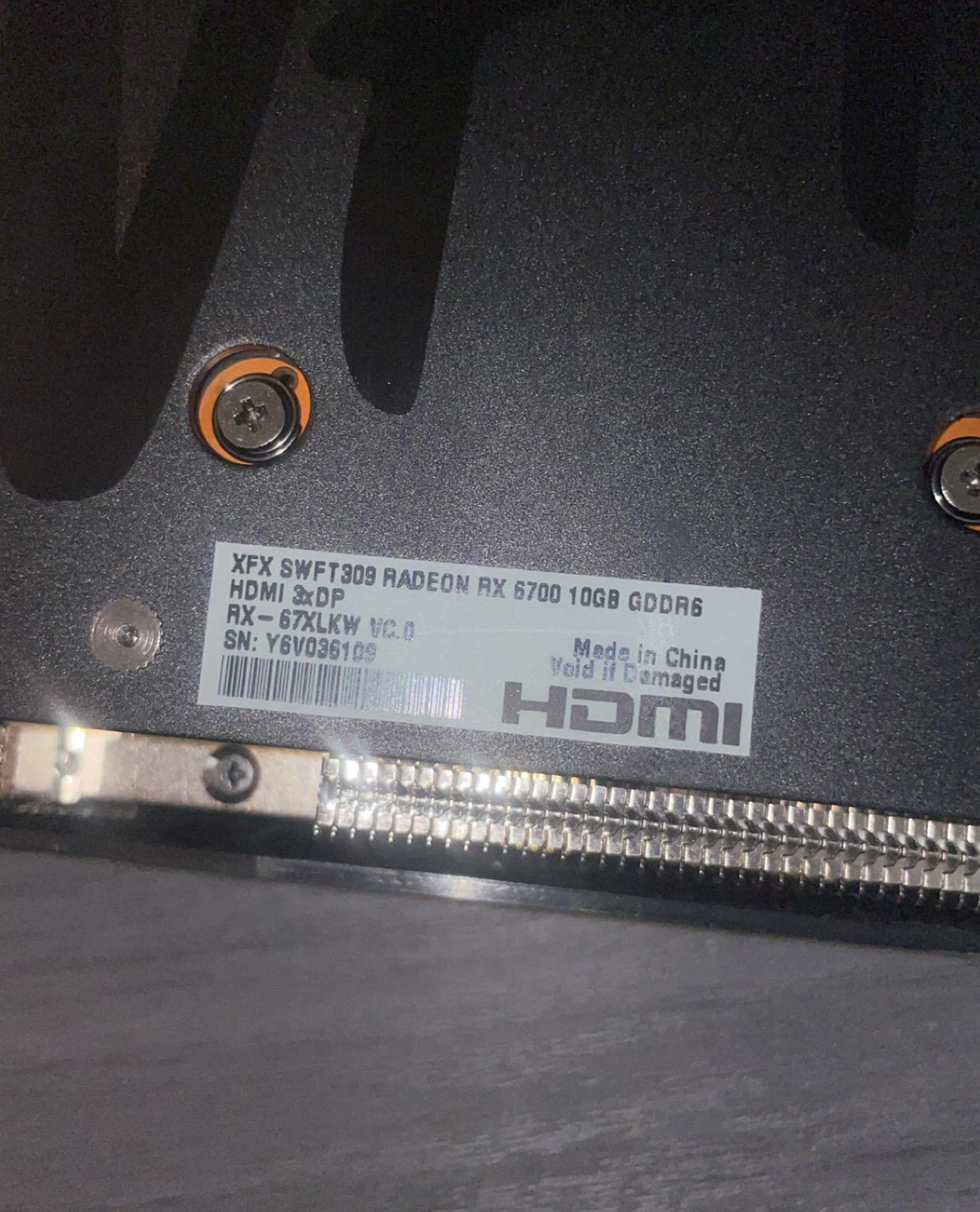 XFX AMD Radeon RX 6700 Gaming 10GB Graphics Card GPU Used