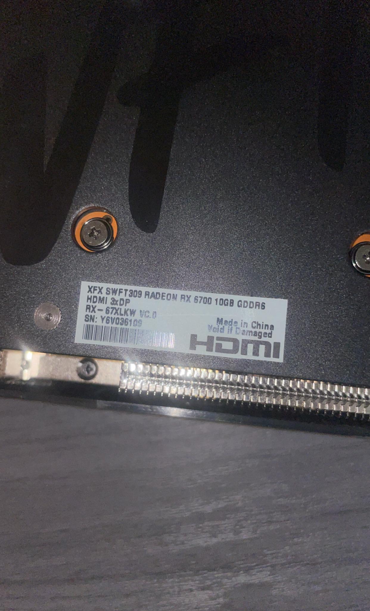 XFX AMD Radeon RX 6700 Gaming 10GB Graphics Card GPU Used