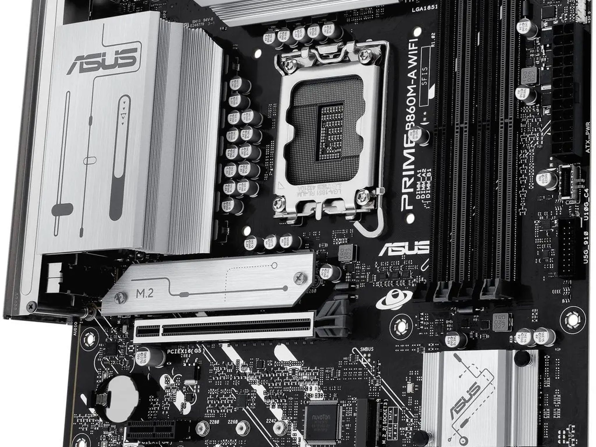ASUS PRIME B860M-A WIFI Intel B860 LGA 1851 microATX DDR5 Motherboard