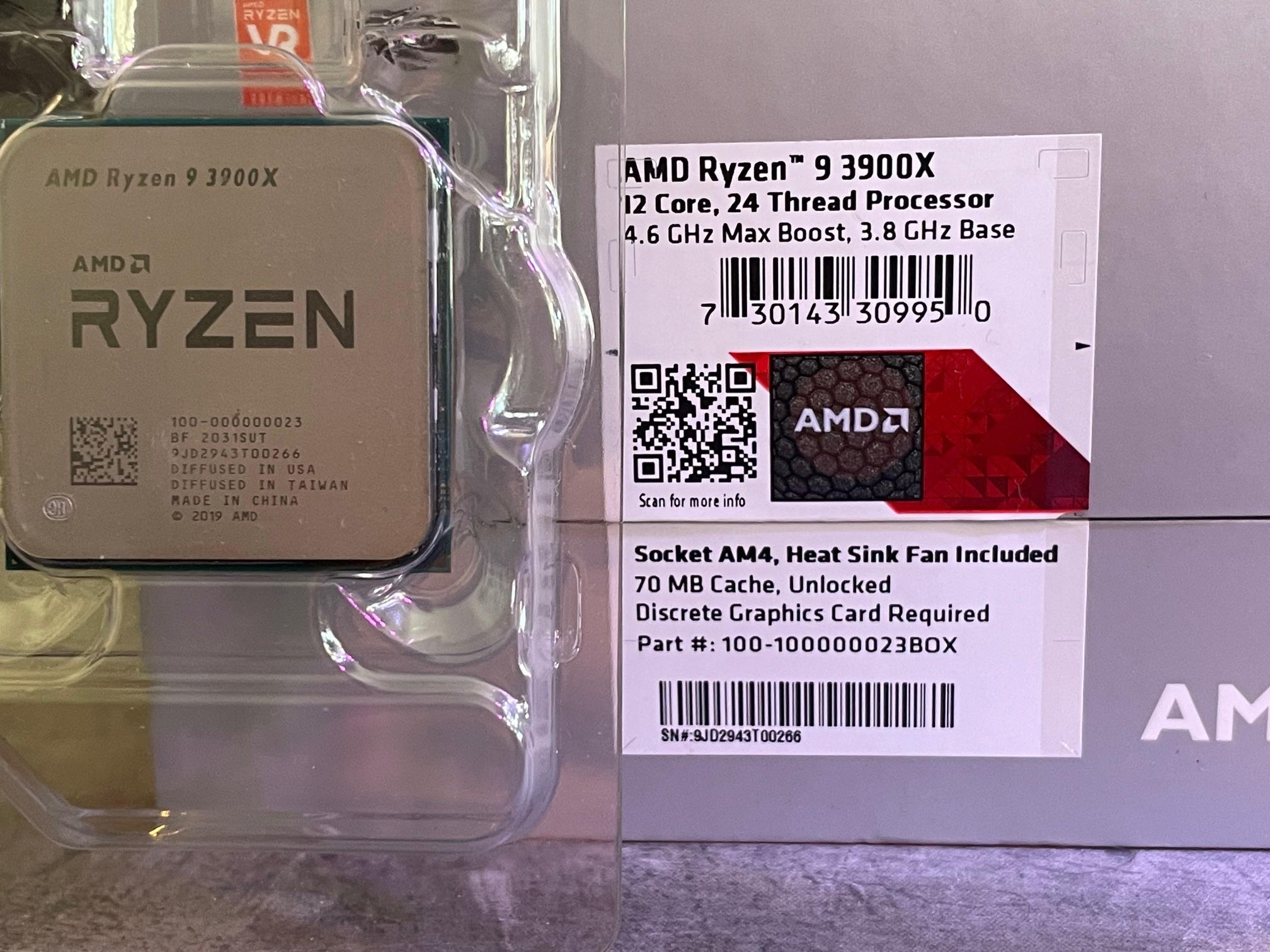 AMD Ryzen 9 3900X - 3.8Ghz