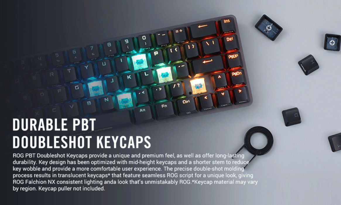 ASUS ROG Falchion NX 65% Wireless RGB Gaming Mechanical Keyboard | ROG NX Red Linear Switches