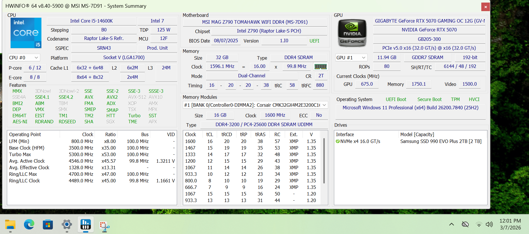 Budget 1440p/4k Custom Build 14600k + 5070
