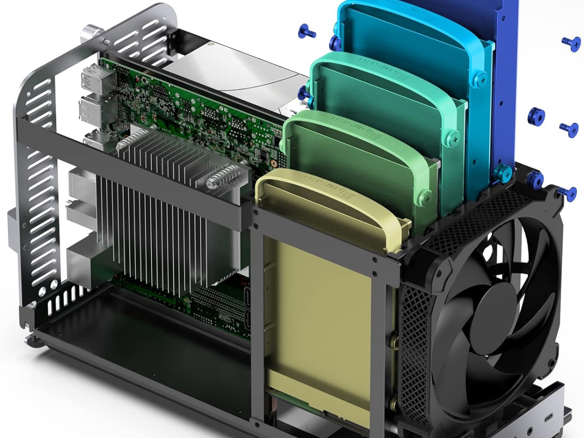 JONSBO N1 Mini-ITX NAS Chassis, ITX Computer Case, 5+1 Disk Bays