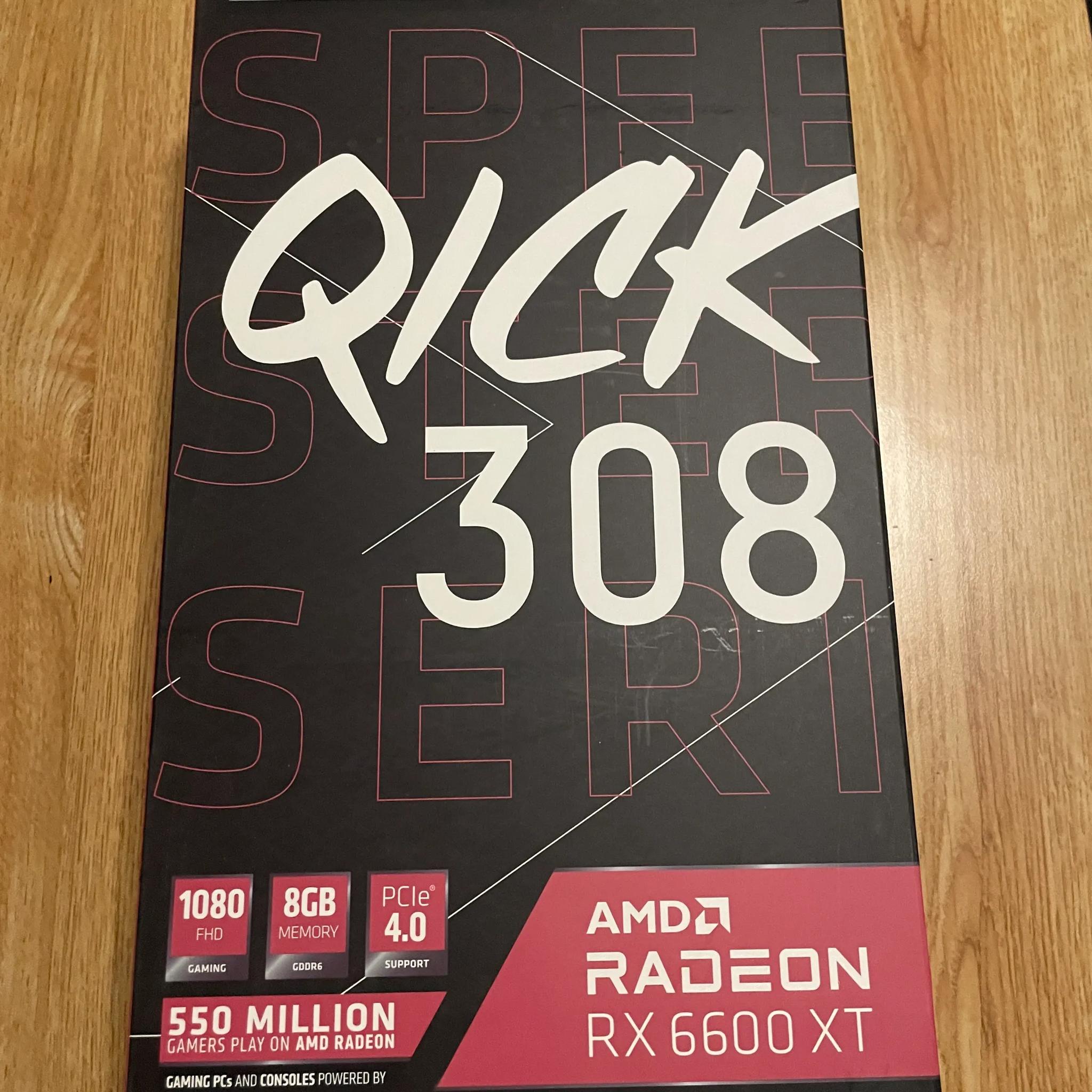 XFX Speedster QICK 308 AMD Radeon™ RX 6600 XT 8GB