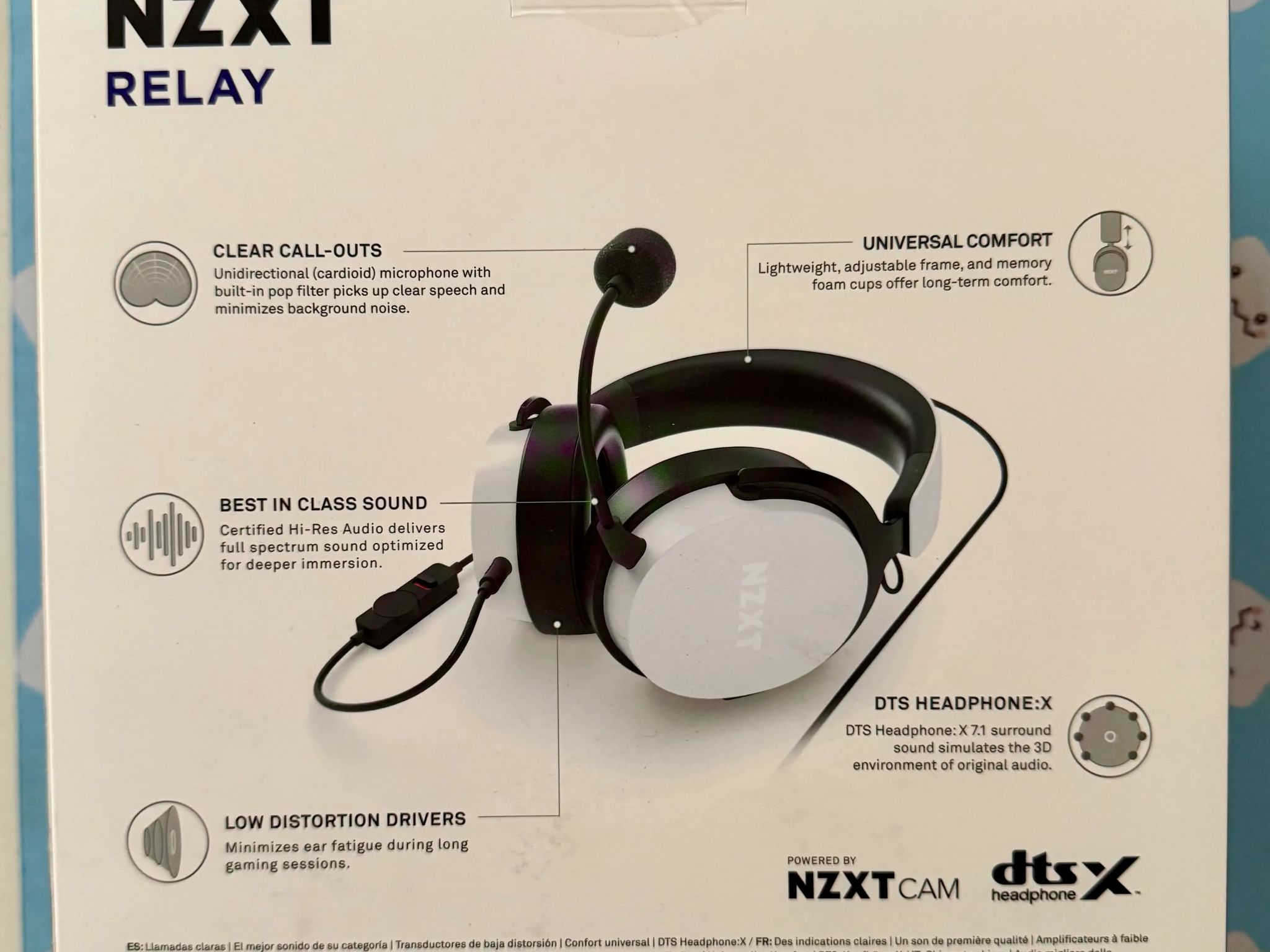 NZXT Relay Wired PC Gaming Headset (White)