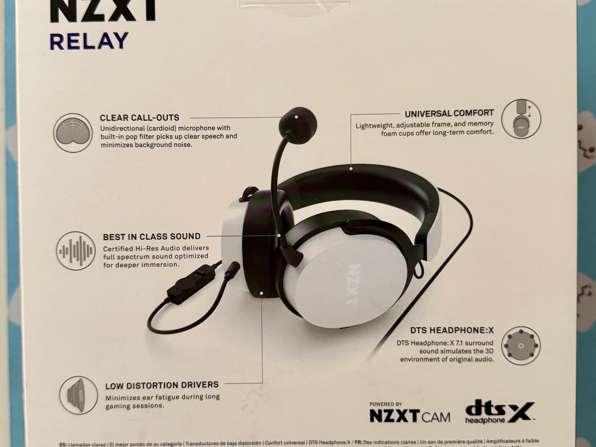 NZXT Relay Wired PC Gaming Headset (White)