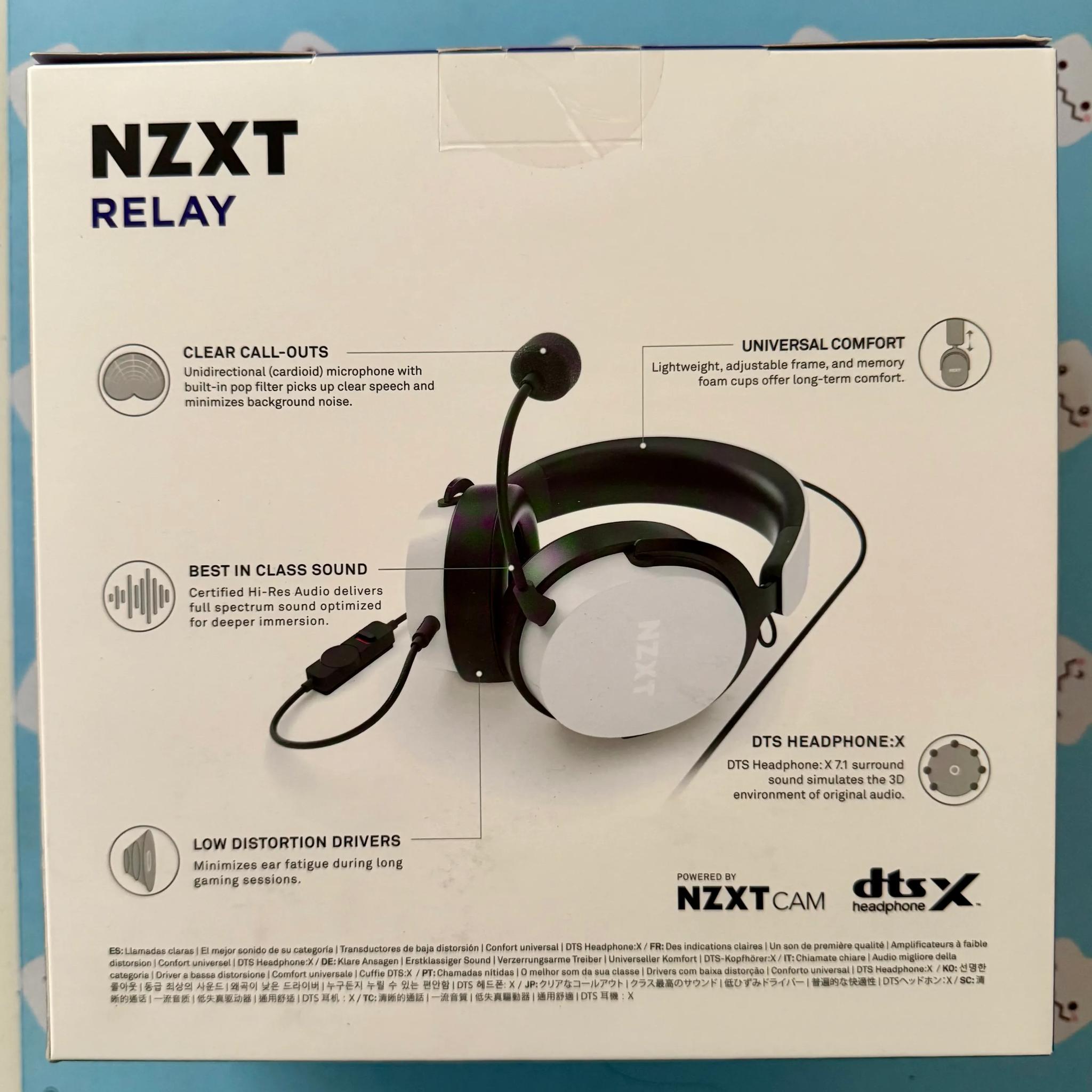 NZXT Relay Wired PC Gaming Headset (White)