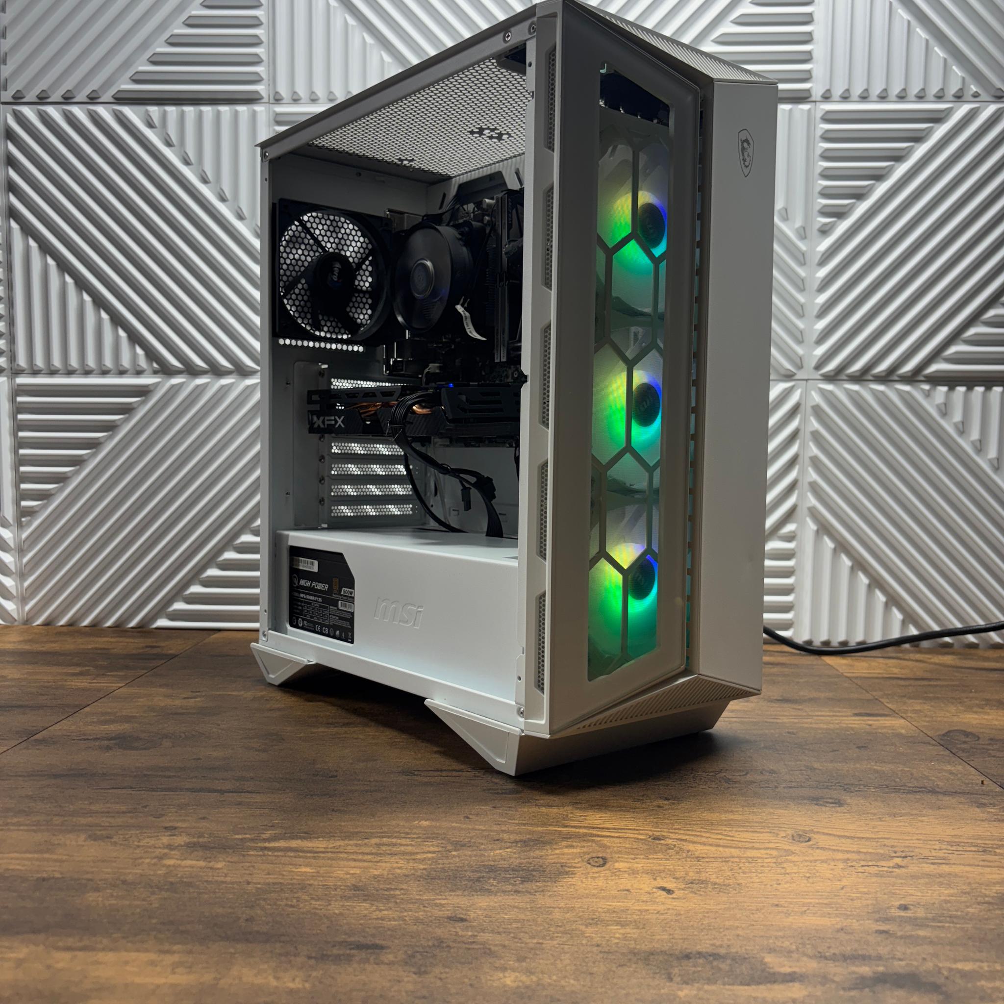 White RGB Gaming PC | Ryzen 7 2700X | RX 580 8GB | 16GB RAM | 2.24TB Storage SSD + HDD