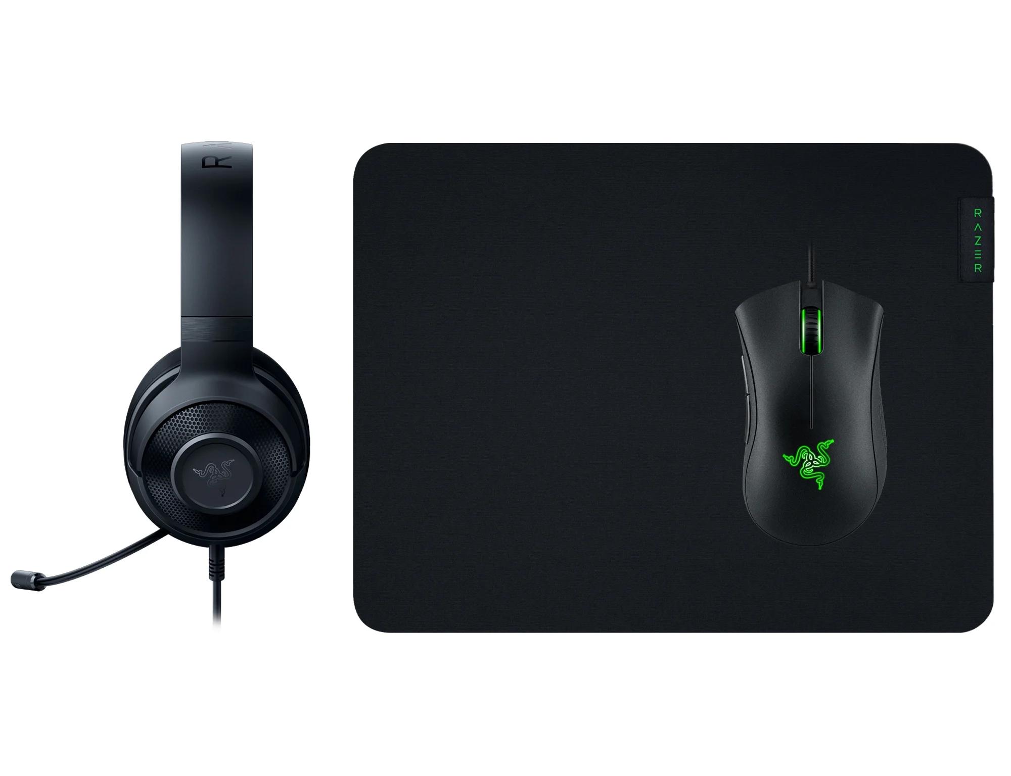 Razer Next Level Gaming Bundle [Kraken X Lite Wired Headset, DeathAdder Essential Wired Mouse, Mpad]