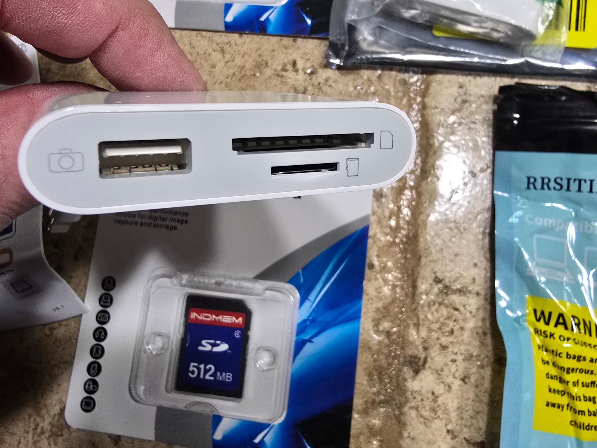 SD and TF Card MicroSD Card Adapter Reader 512mb SD Included IPAD IPHONE USB C Galaxy Note Samsung