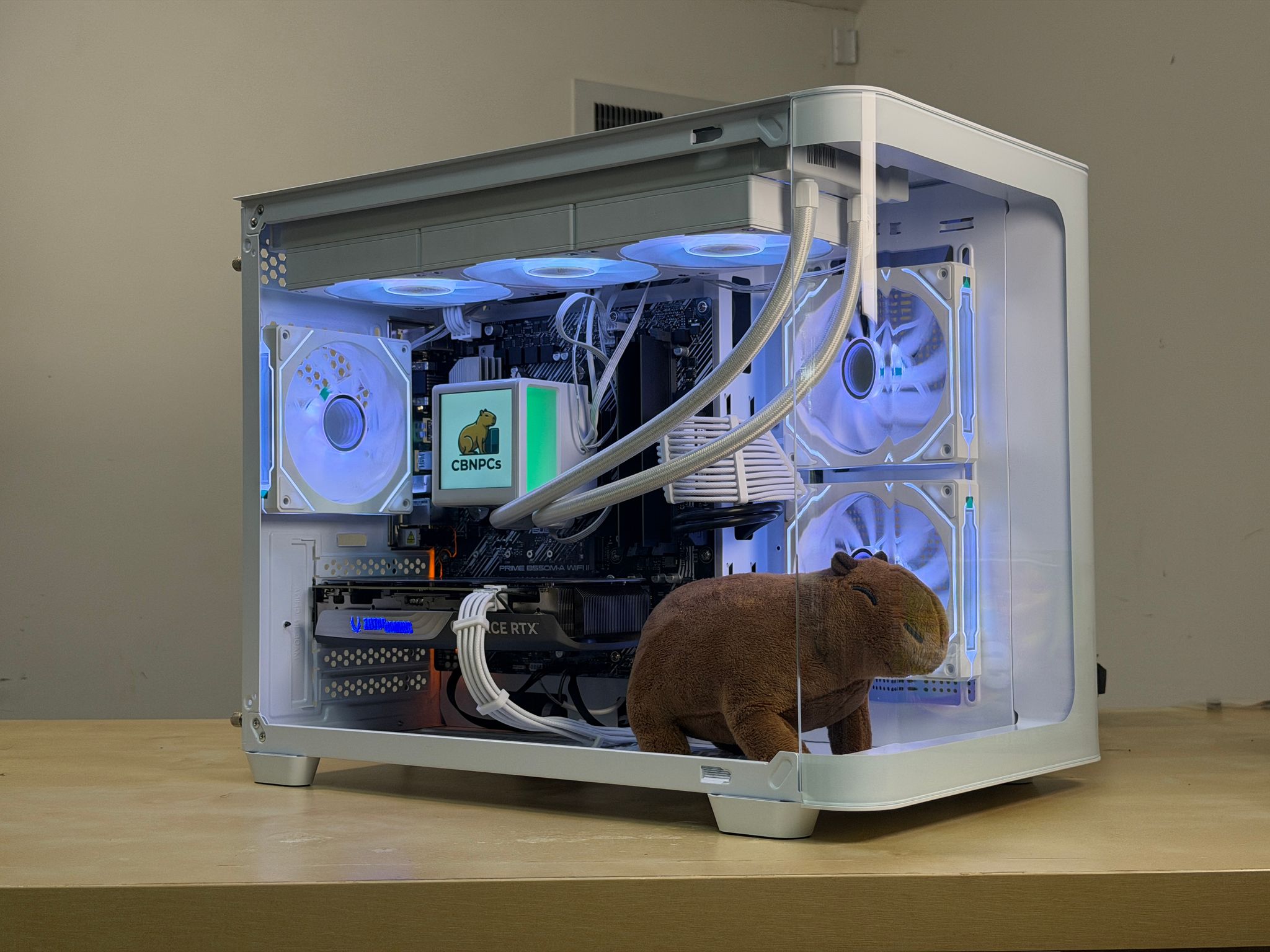 🧊💎 1440p White Gaming PC -  Ryzen 7 5700x / RTX 4070  / 1TB NVME SSD / 32GB Ram / Wifi + Bluetooth