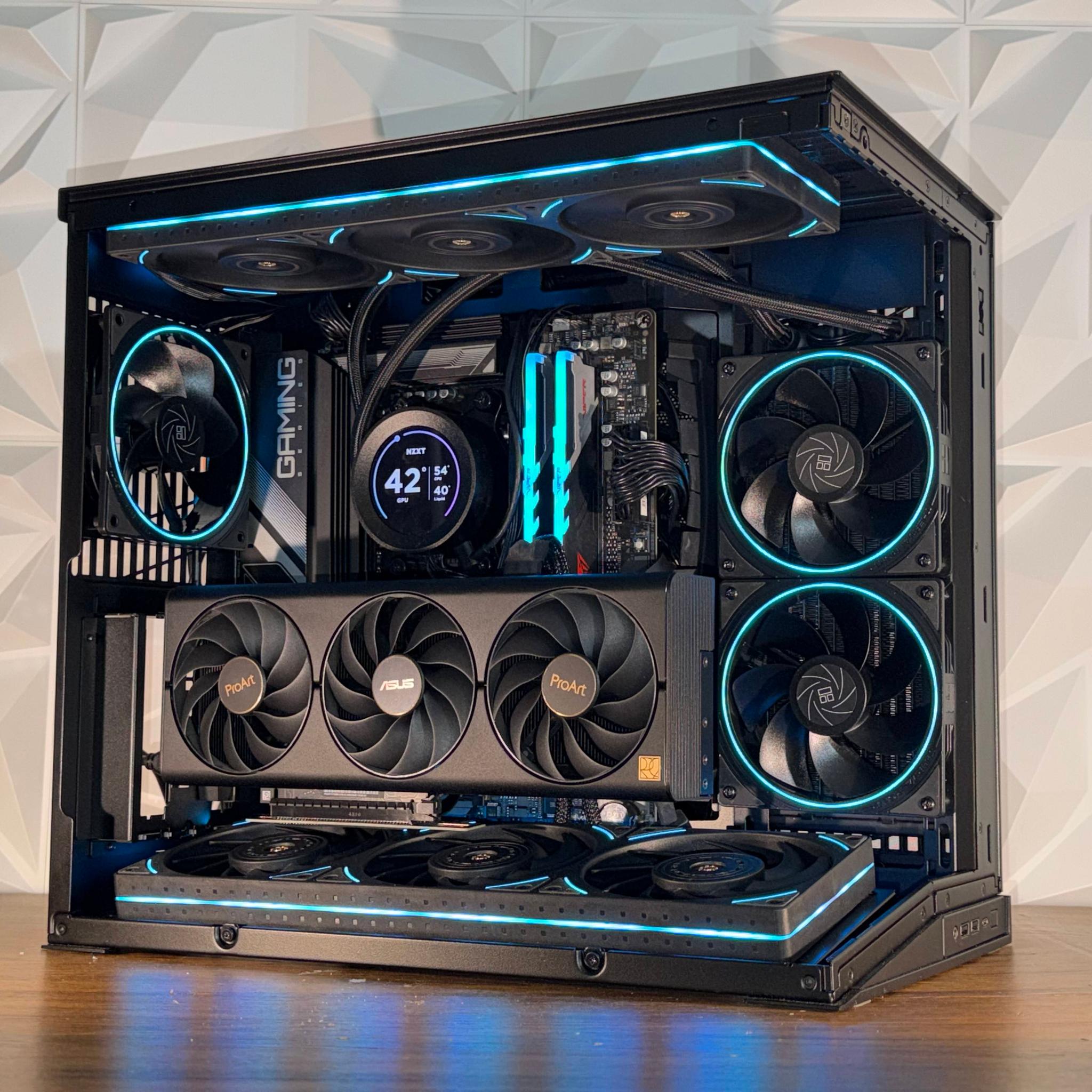 ⚡🌑Ryzen 7 9800X3D + RTX 4080 SUPER | 32GB DDR5 | 1TB Gen4 NVMe | Windows 11 Pro ⚡🌑"OBSIDIAN NOVA"
