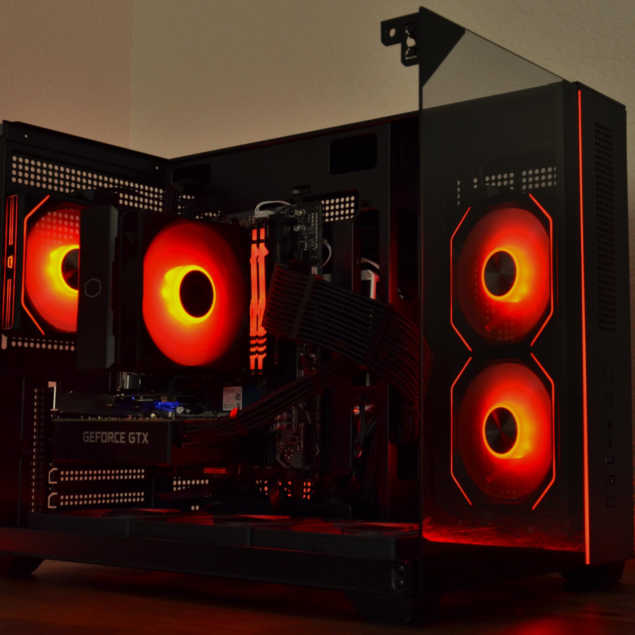 🖤BLACK & RED Gaming PC❤️| GTX 1660 SUPER || AMD Ryzen 5 5600 G || 16GB DDRR 4❤️RED & BLACK🖤