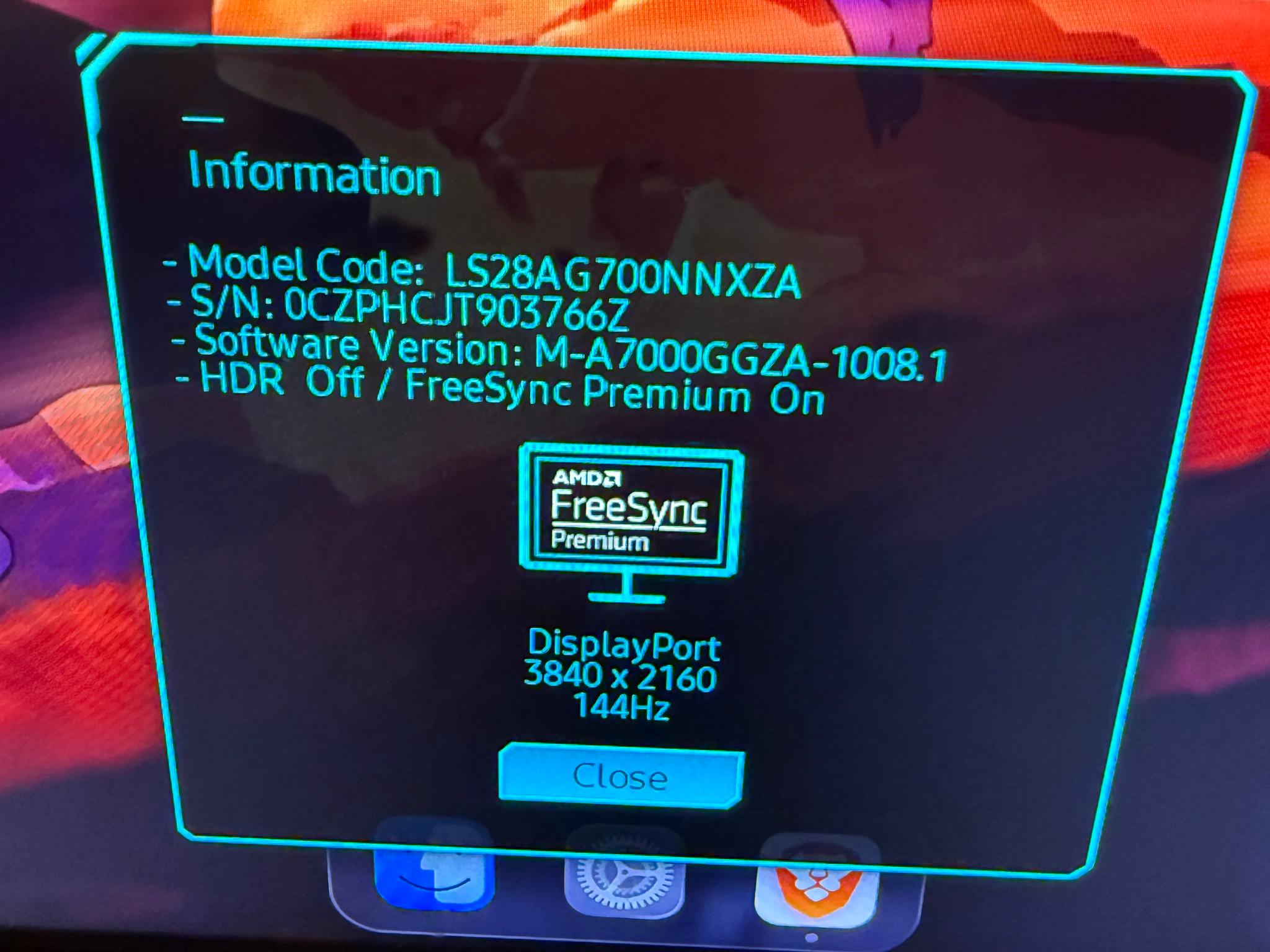 Samsung Odyssey G7 27” 4K 144hz