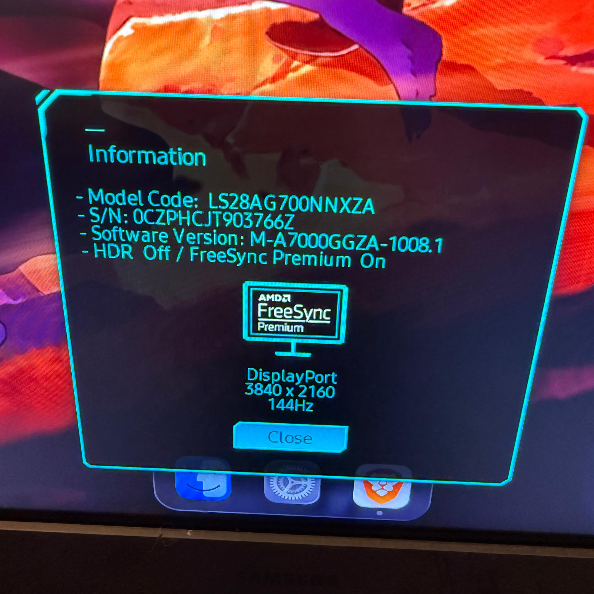 Samsung Odyssey G7 27” 4K 144hz