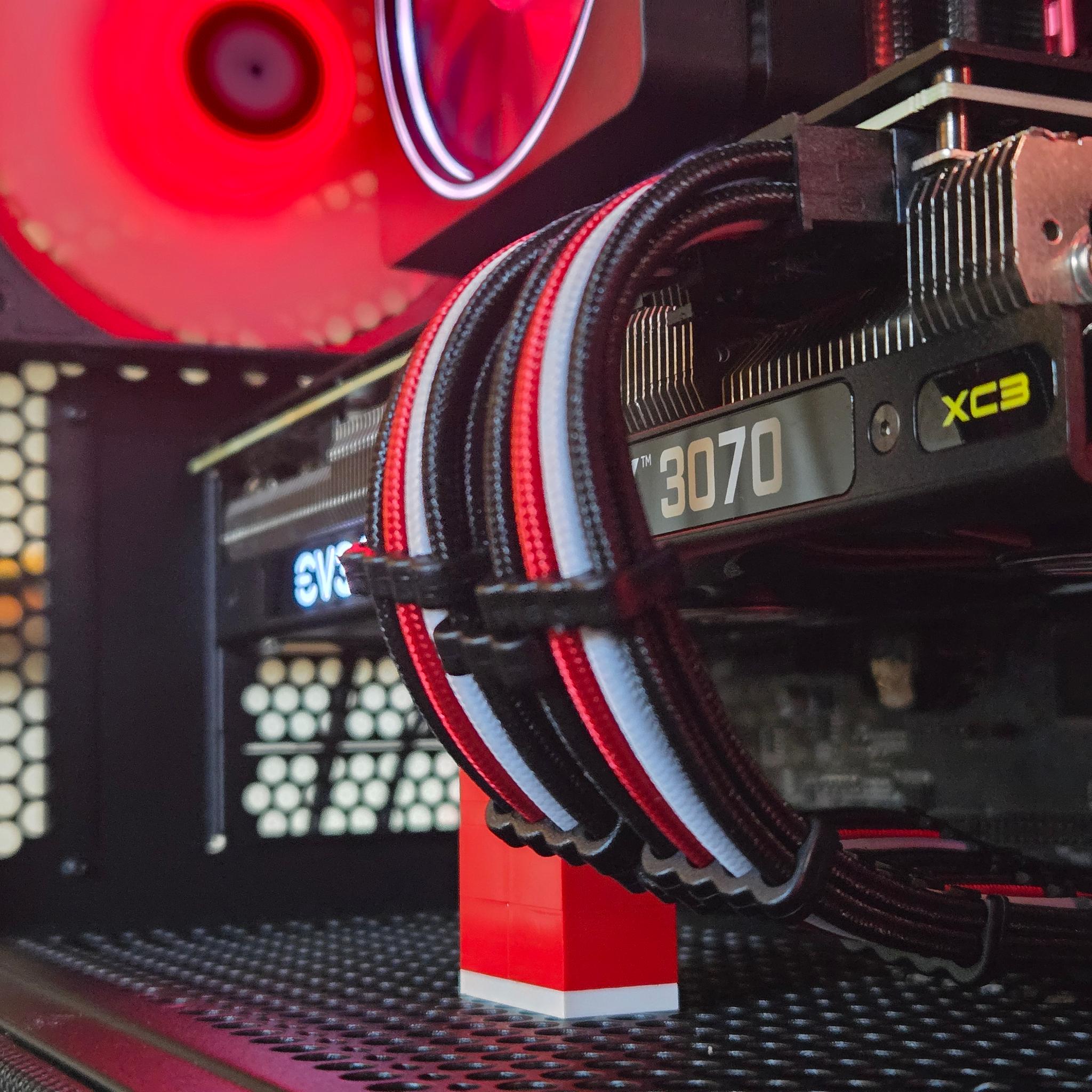 1440P Red + Black Gaming PC | Ryzen 5 | RTX 3070 | 16GB | 1TB | 600W | ARGB