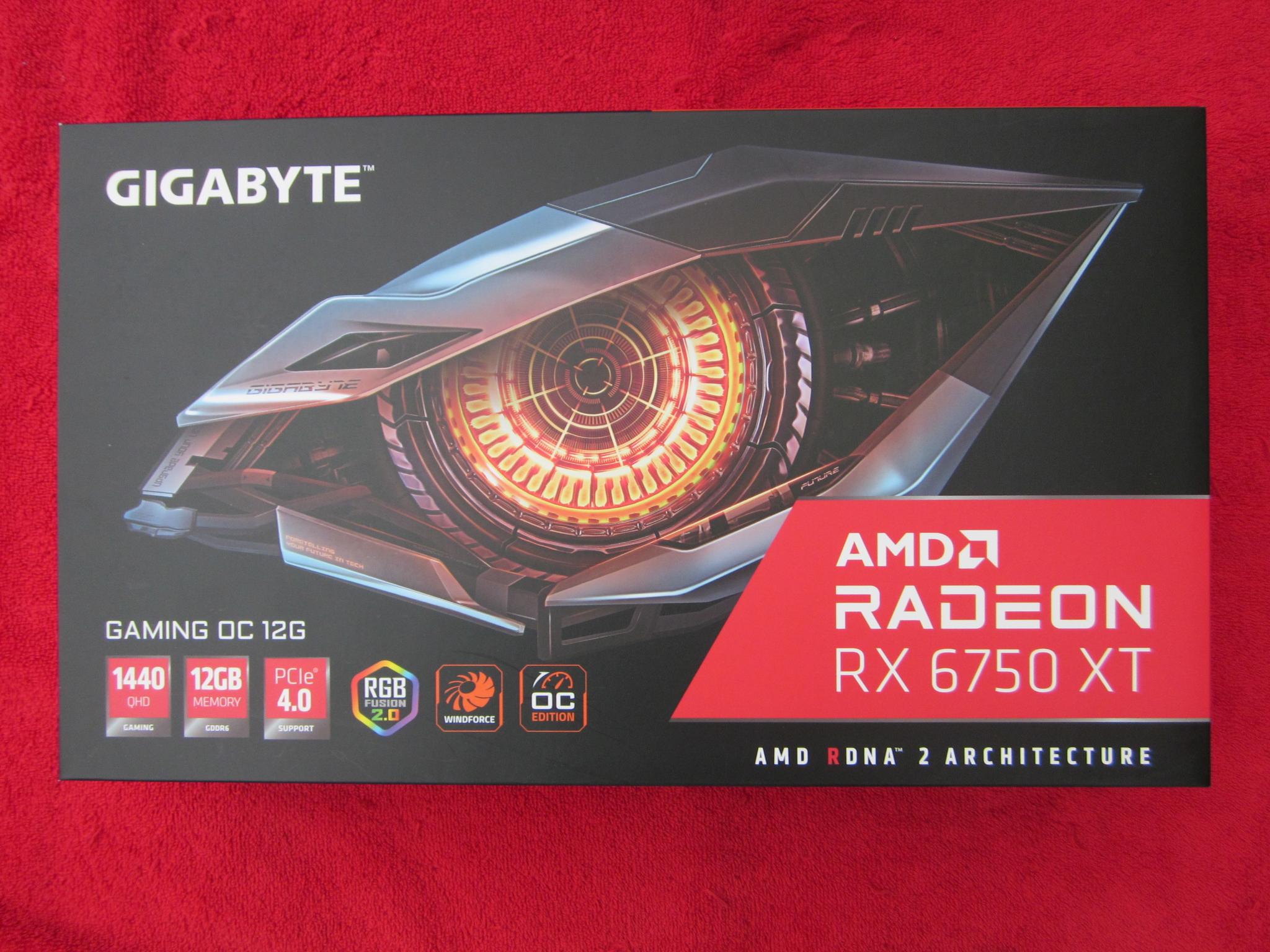 Gigabyte Gaming OC RX 6750 XT 12GB GDDR6 Graphics Card PCI Express 4.0