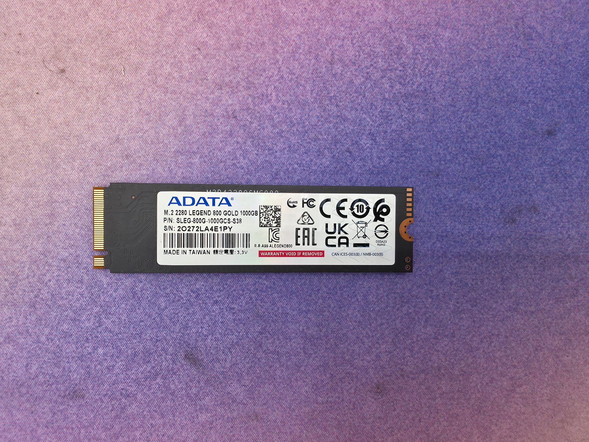 Adata Legend 800 Gold 1TB NVME 4.0 SSD