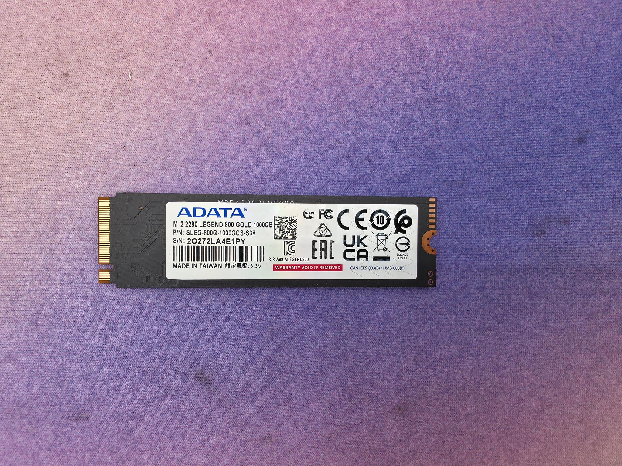 Adata Legend 800 Gold 1TB NVME 4.0 SSD