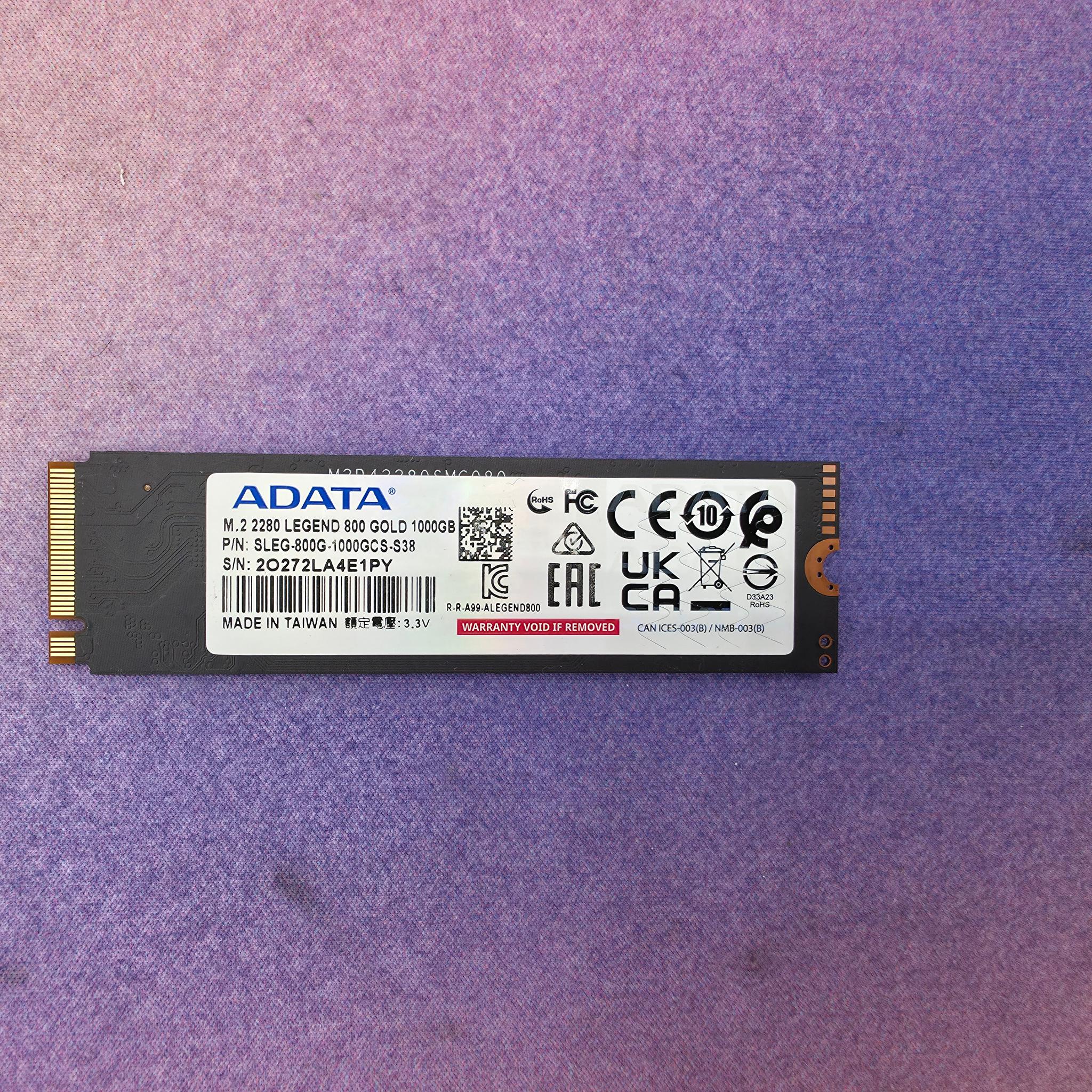 Adata Legend 800 Gold 1TB NVME 4.0 SSD